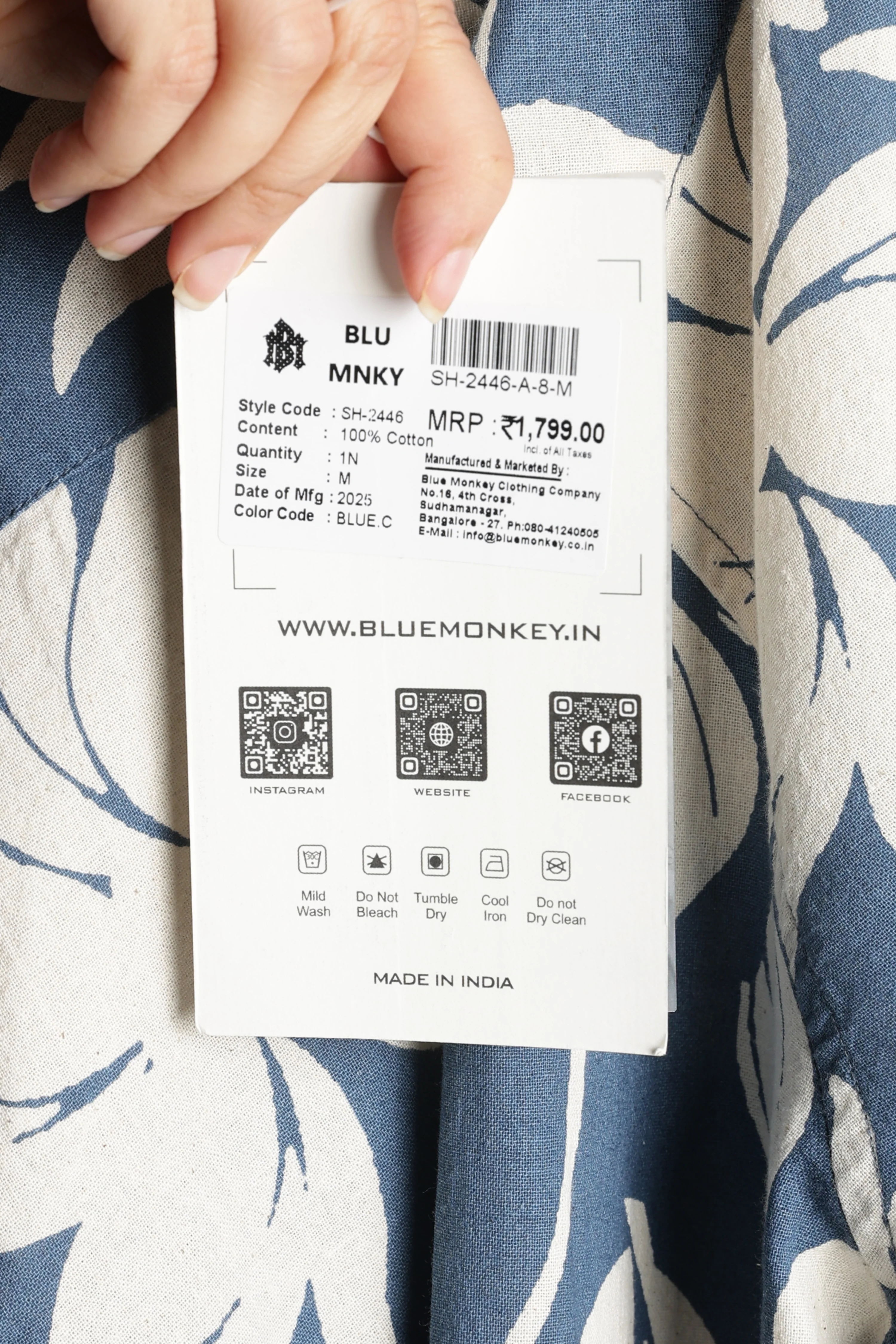 Men Abstract Block Print Shirt - Image 12
