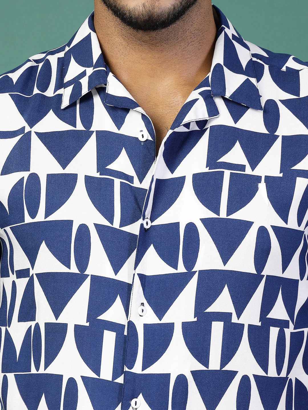 Men Abstract Zara Printed Rayon Co-ords - Image 3