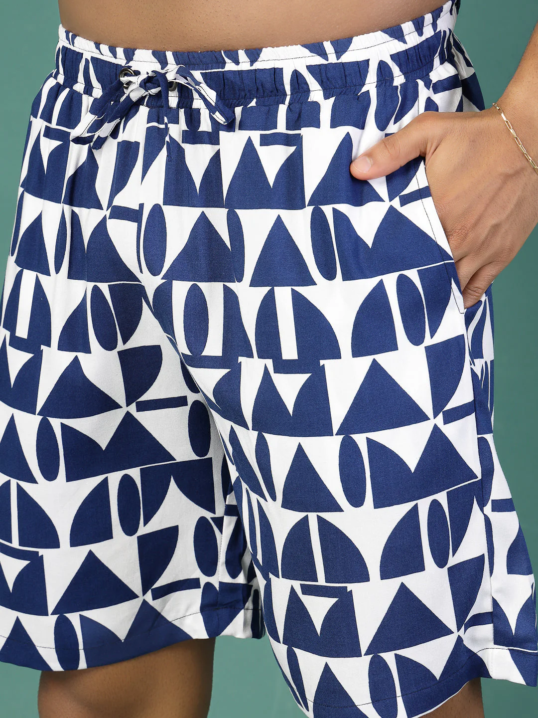 Men Abstract Zara Printed Rayon Co-ords - Image 4