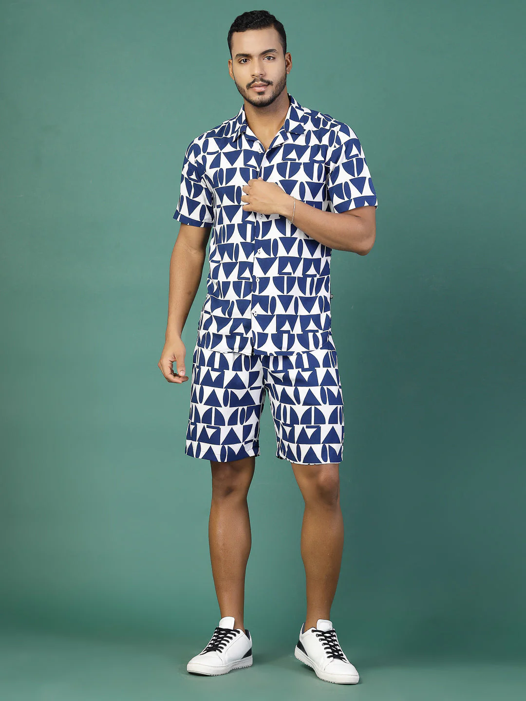 Men Abstract Zara Printed Rayon Co-ords - Image 5