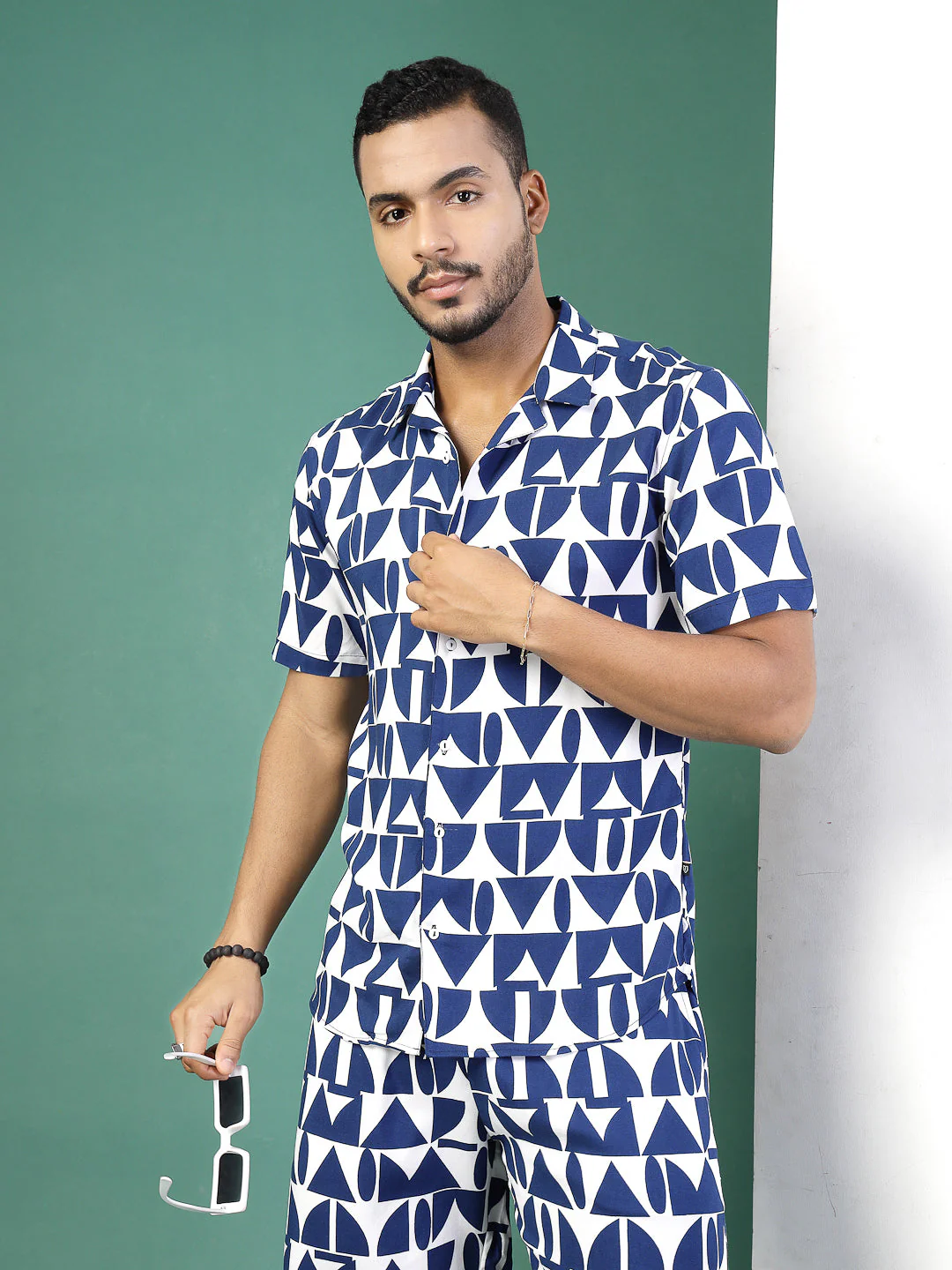 Men Abstract Zara Printed Rayon Co-ords - Image 6