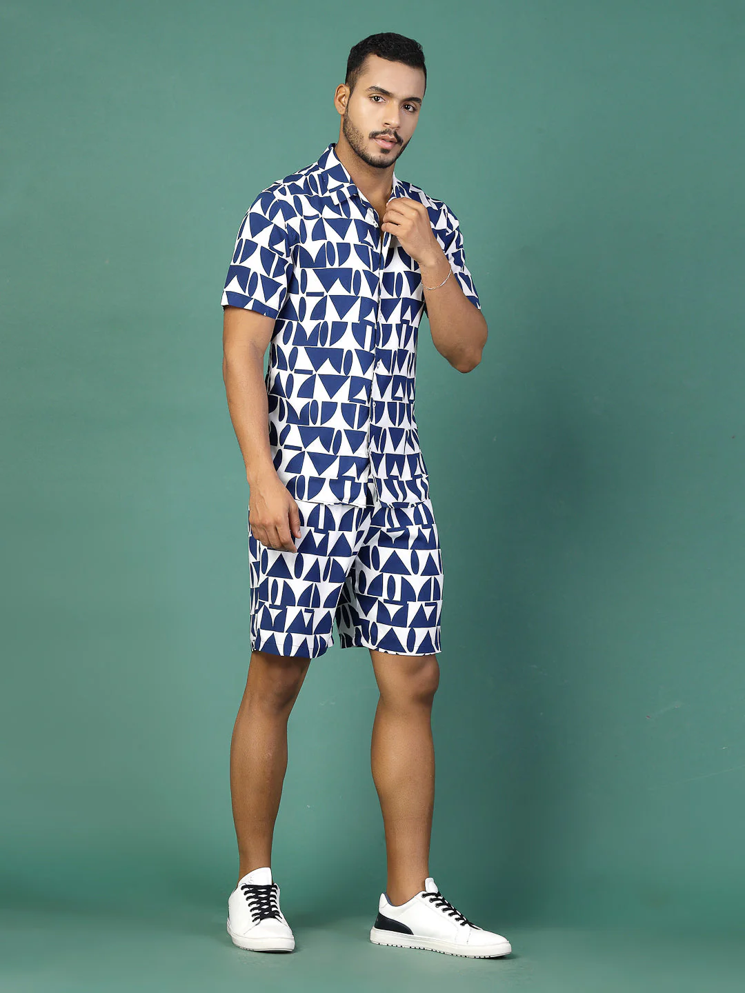 Men Abstract Zara Printed Rayon Co-ords - Image 8