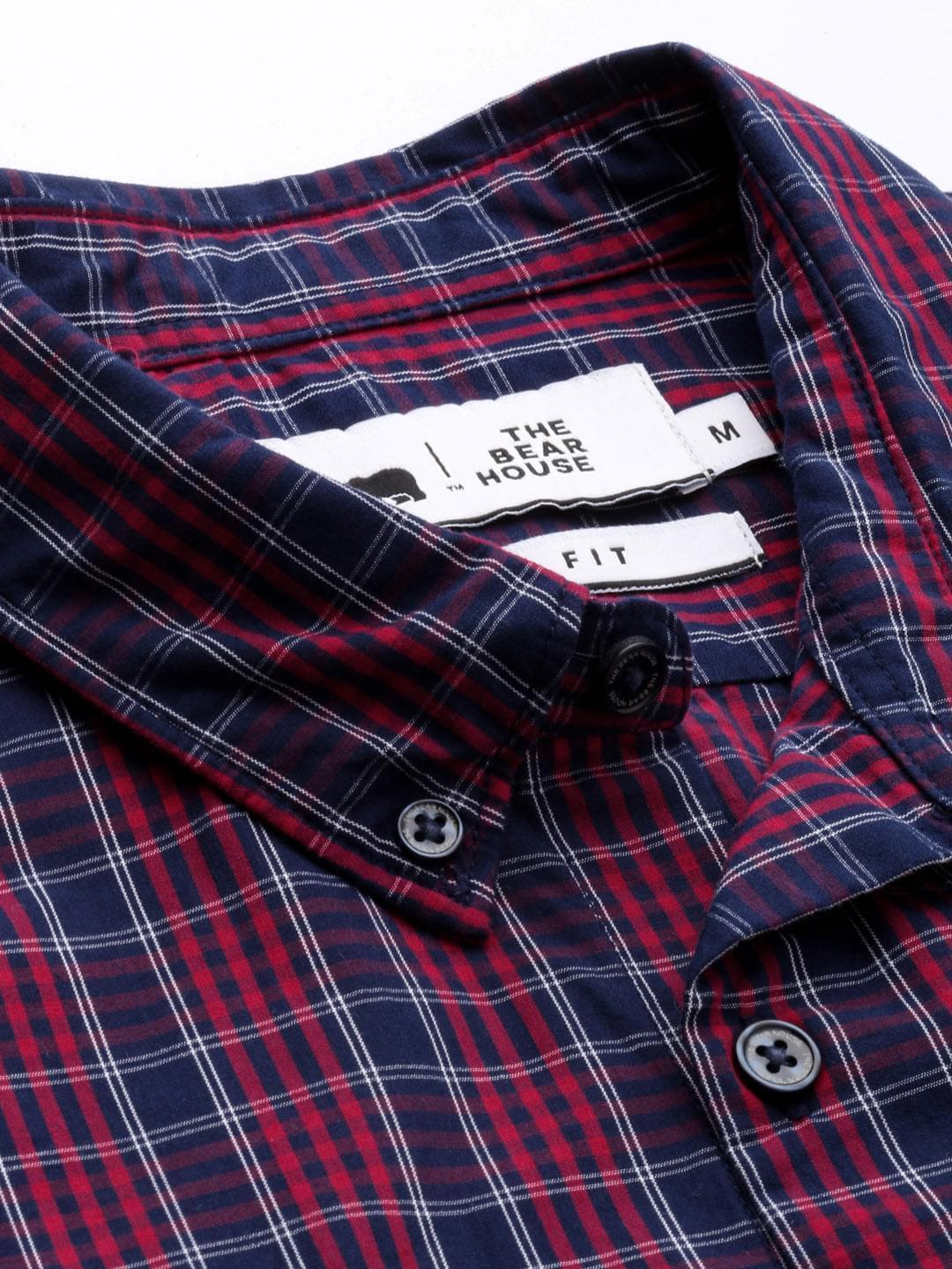 Men Aliston Slim Checks Button-Down Casual Shirt - Image 2