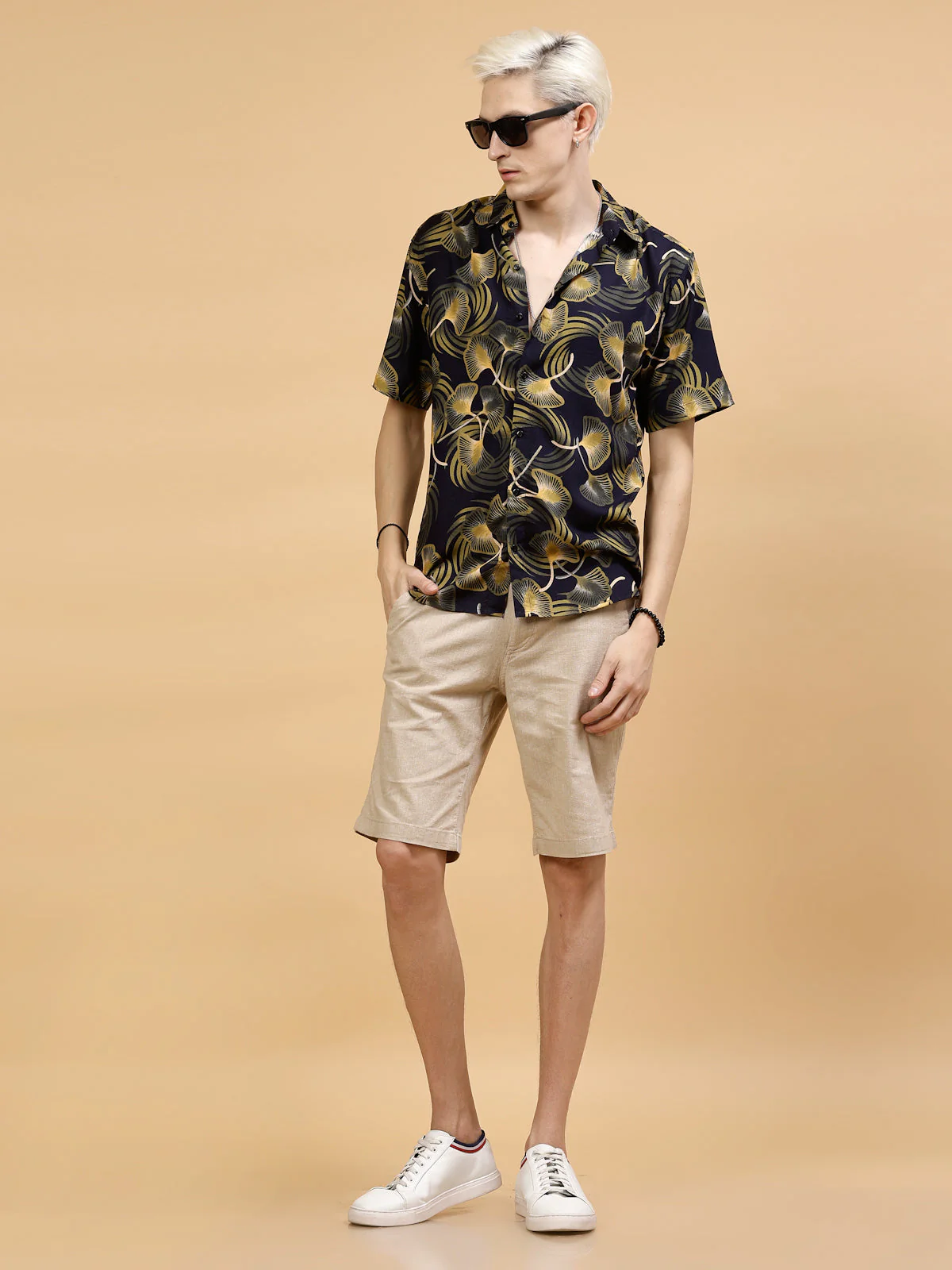 Men All Over Botanical Print Rayon Shirt - Image 5