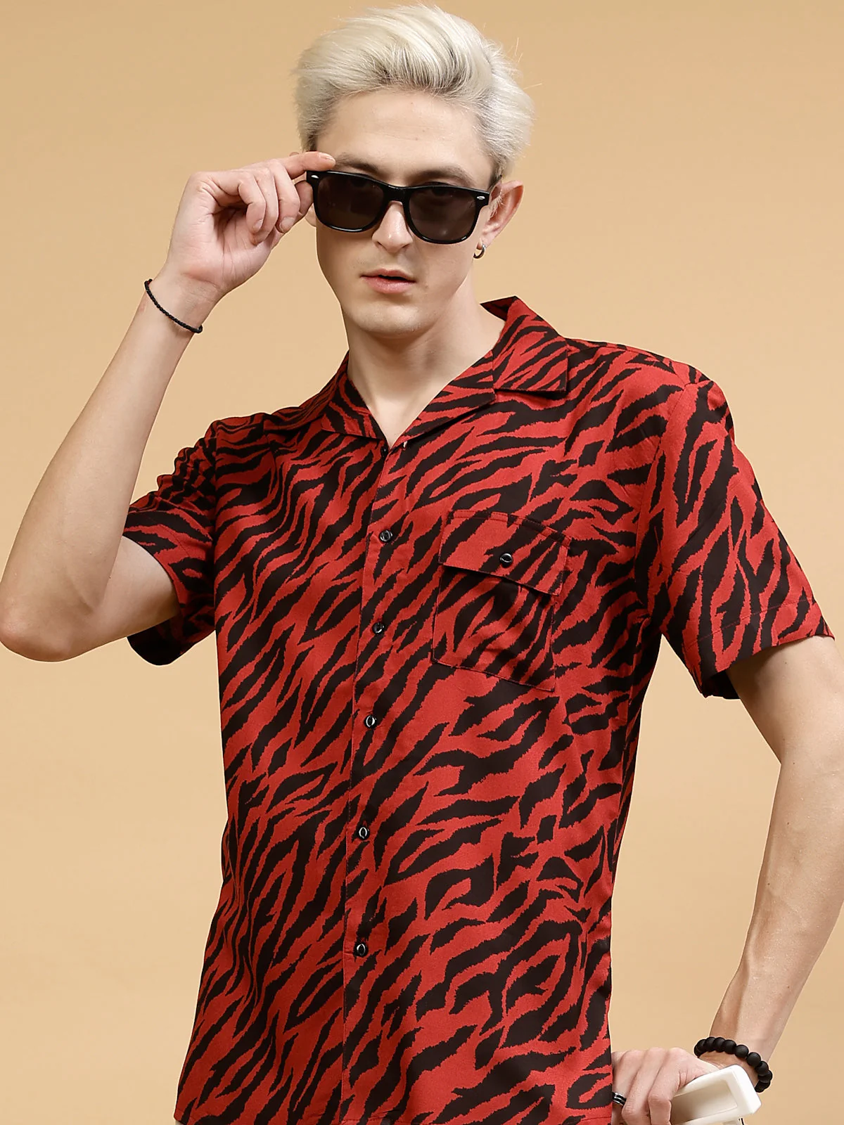 Men Allover Jungle Tribe PrinT-Shirt - Image 3