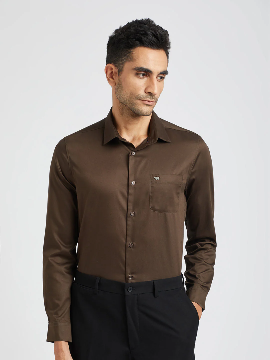 Men Anaheim - Maroon Solid Tailored Fit Egyptian Giza Cotton Formal Shirt | The Bear House - Image 3