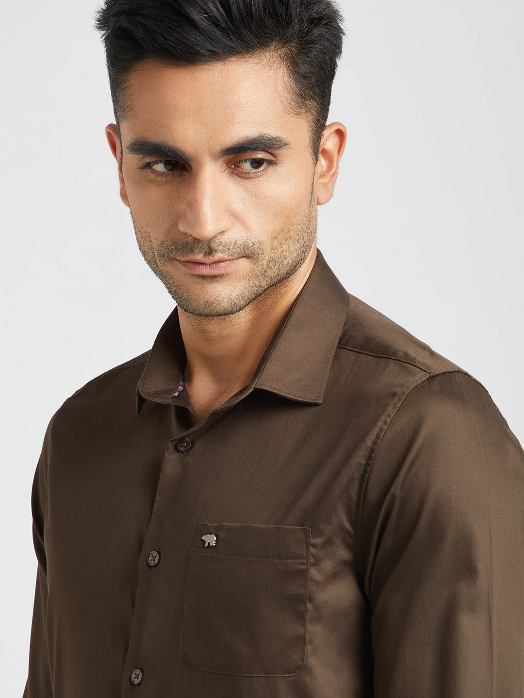 Men Anaheim - Maroon Solid Tailored Fit Egyptian Giza Cotton Formal Shirt | The Bear House - Image 6
