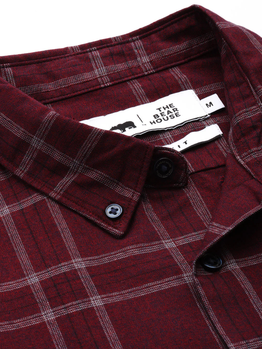 Men Andreas Slim Checks Button-Down Casual Shirt - Image 3