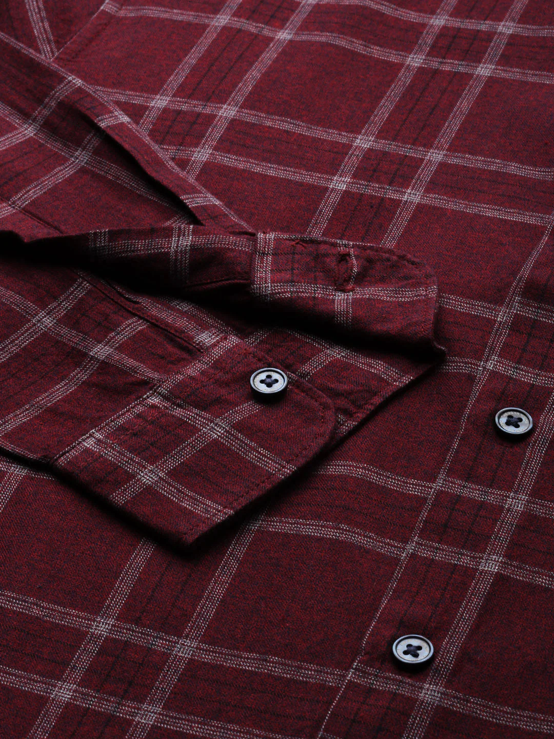Men Andreas Slim Checks Button-Down Casual Shirt - Image 4