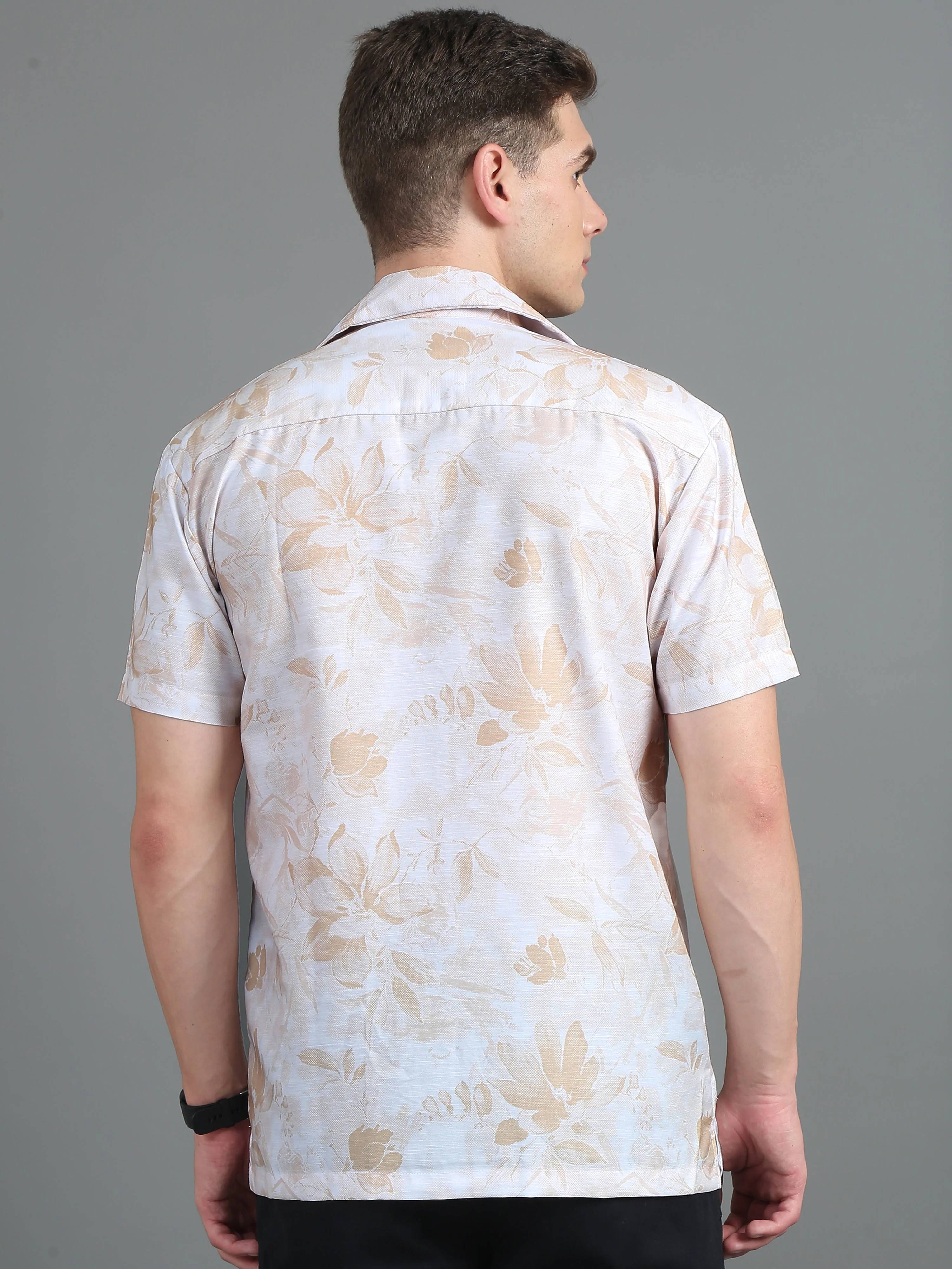 Men Anemone Cream Floral Shirt - Image 3