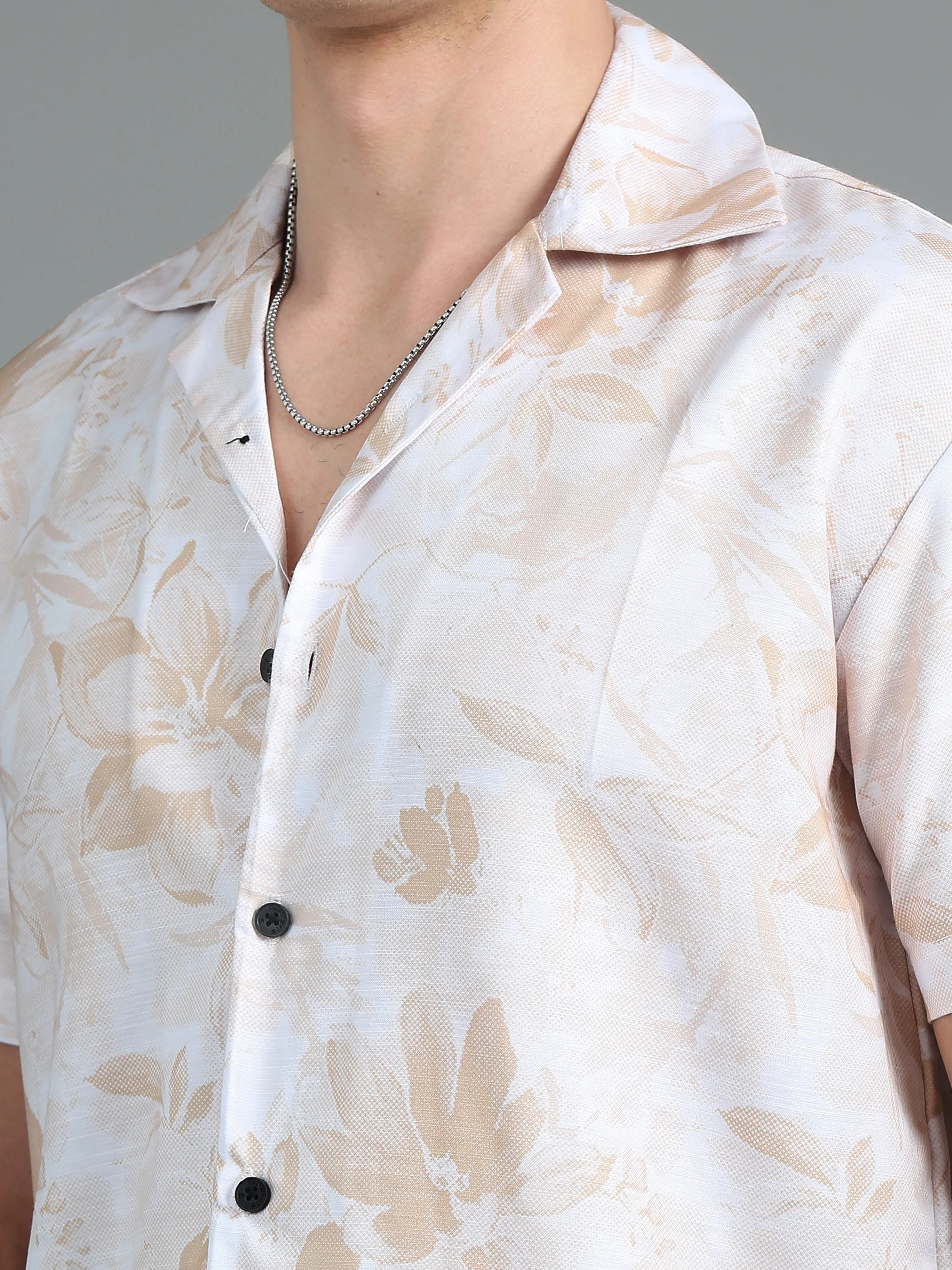 Men Anemone Cream Floral Shirt - Image 5