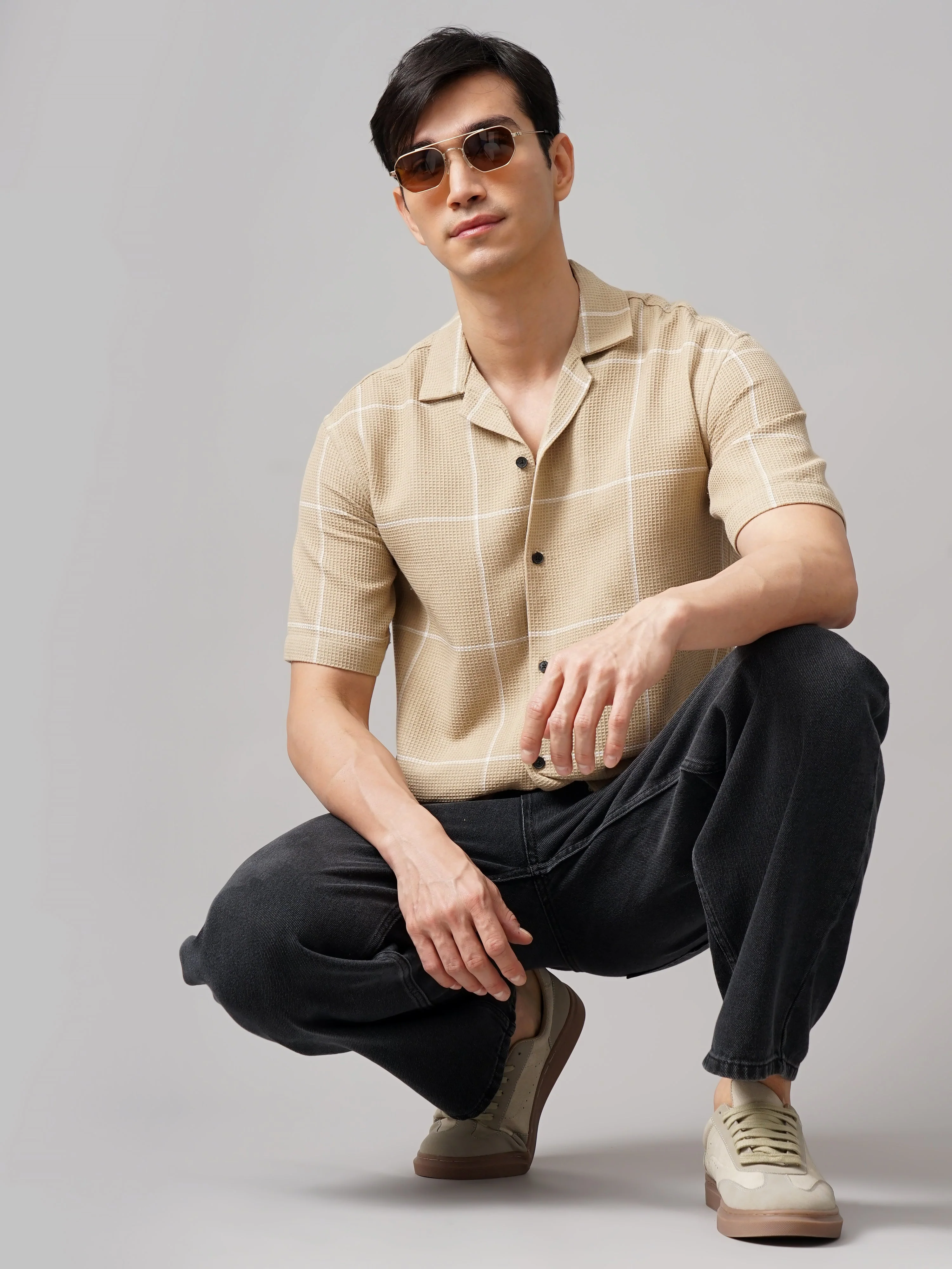 Men Apex Checks White Shirt - Image 6
