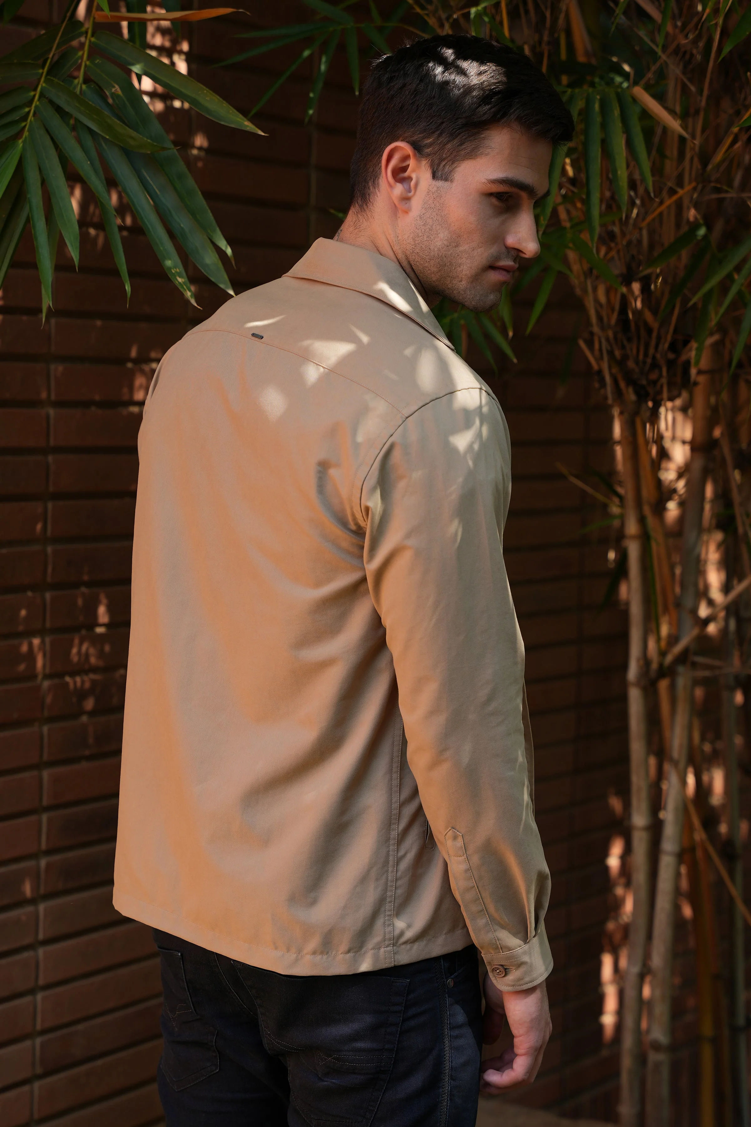 Men Archer Suede Jacket Khaki - Image 7