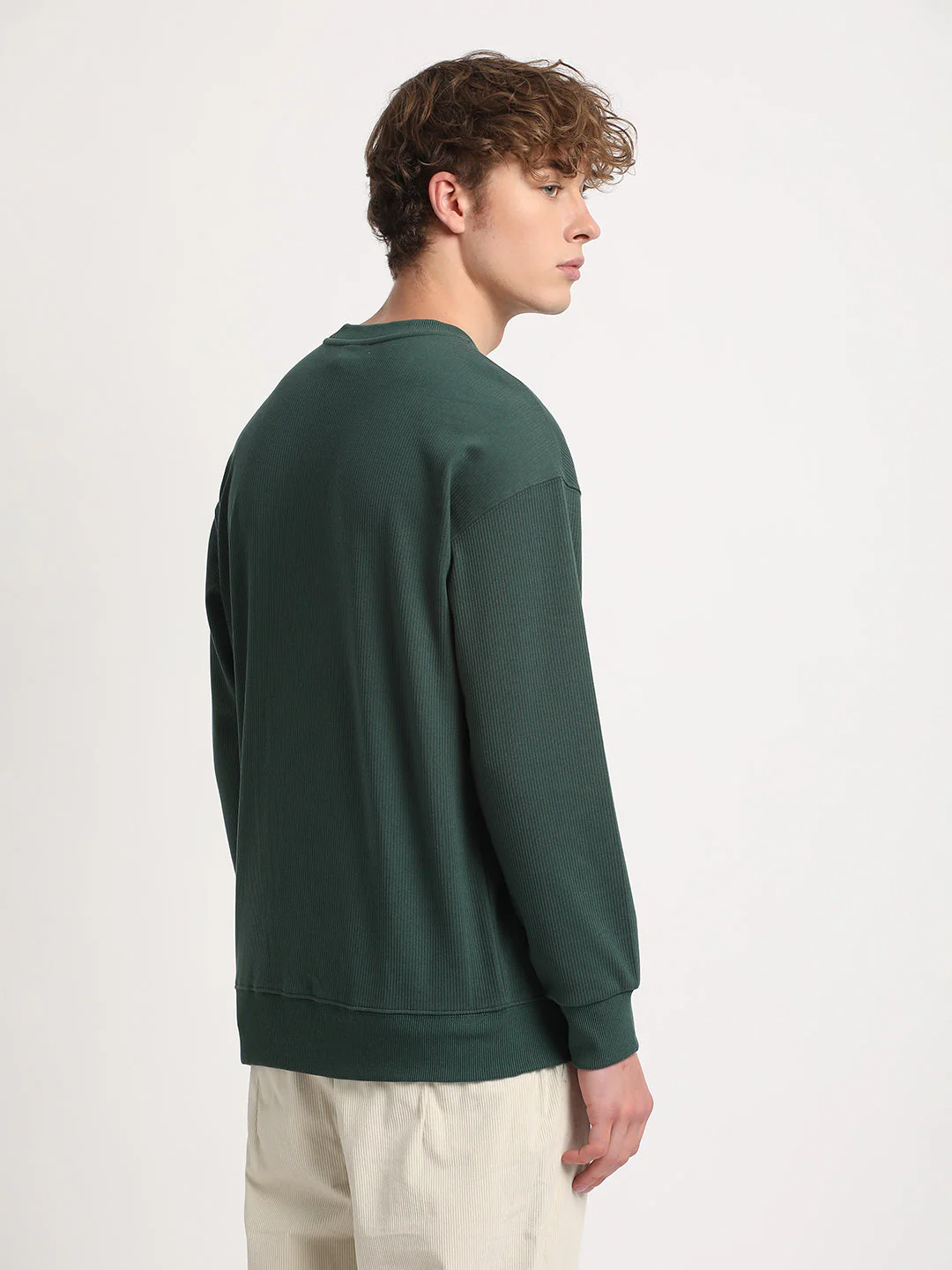 Men Archi Style: 's Green Printed Relax Fit Sweatshirt | The Bear House - Image 4
