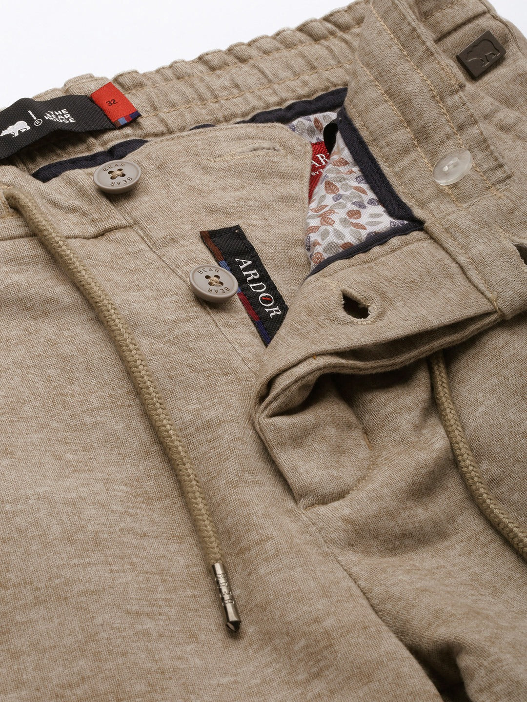 Men Ardor Edition Beige Tapered Fit Chinos - Image 5