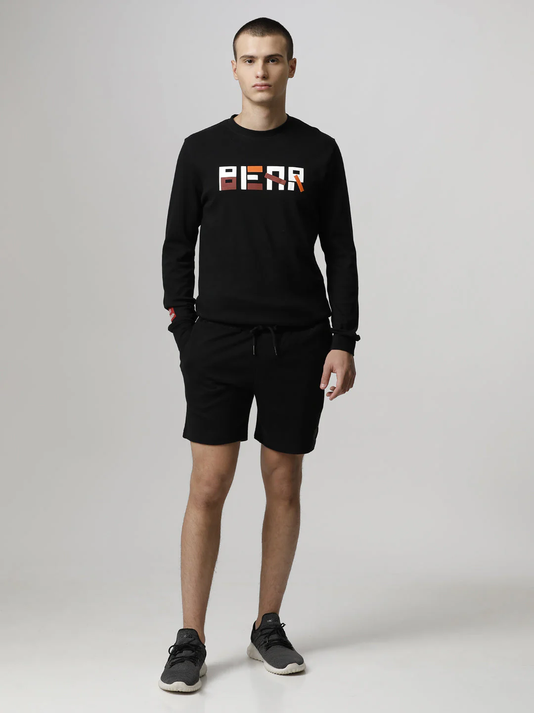 Men Ardor Edition Black Printed Slim Fit Tracksuit - Image 6