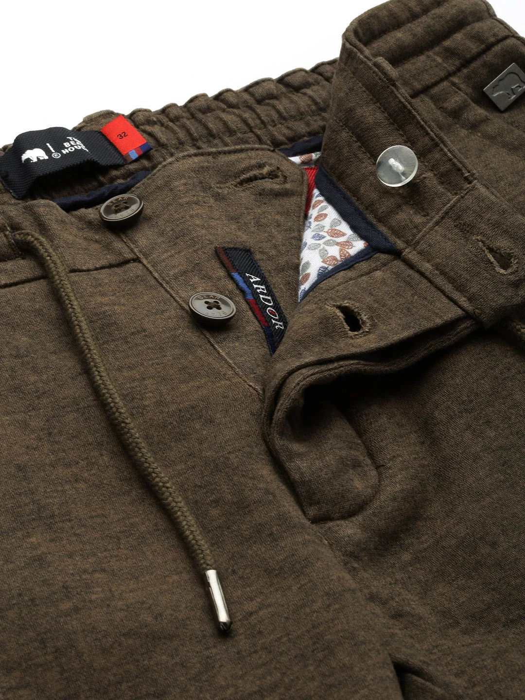 Men Ardor Edition Brown Tapered Fit Chinos - Image 5