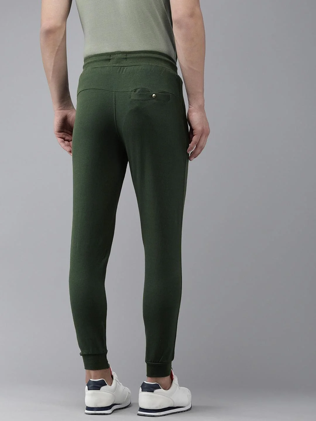 Men Ardor Edition Green Pure Cotton Slim Fit Track Pants - Image 3