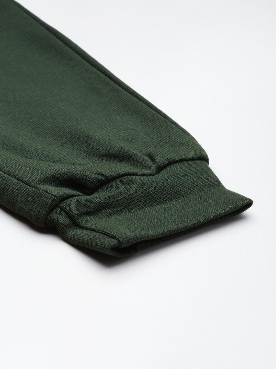 Men Ardor Edition Green Pure Cotton Slim Fit Track Pants - Image 5