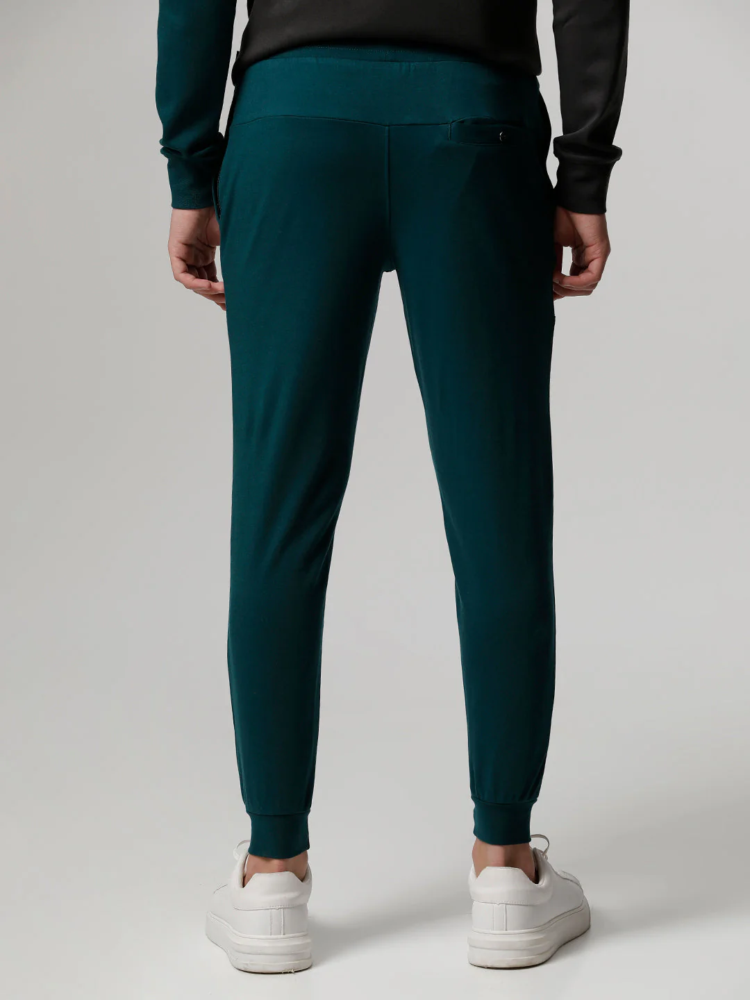 Men Ardor Edition Green Solid Slim Fit Track Pants - Image 4