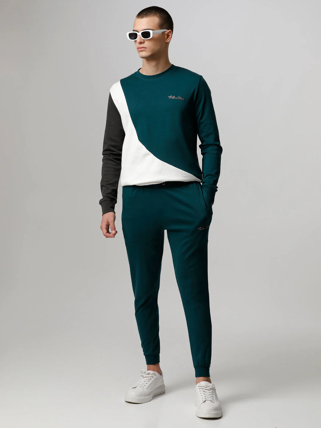 Men Ardor Edition Green Solid Slim Fit Track Pants - Image 5
