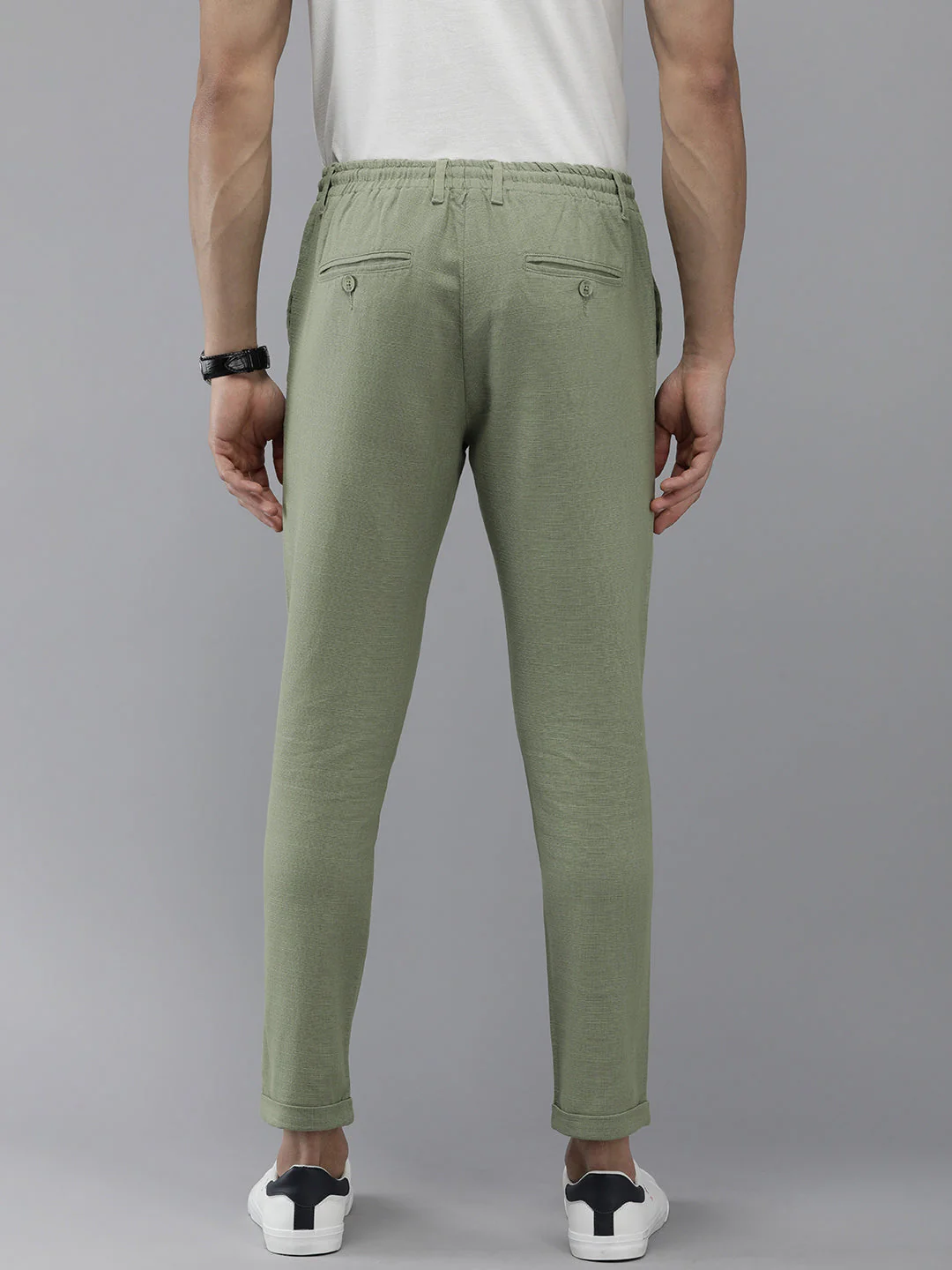 Men Ardor Edition Green Tapered Fit Chinos - Image 3