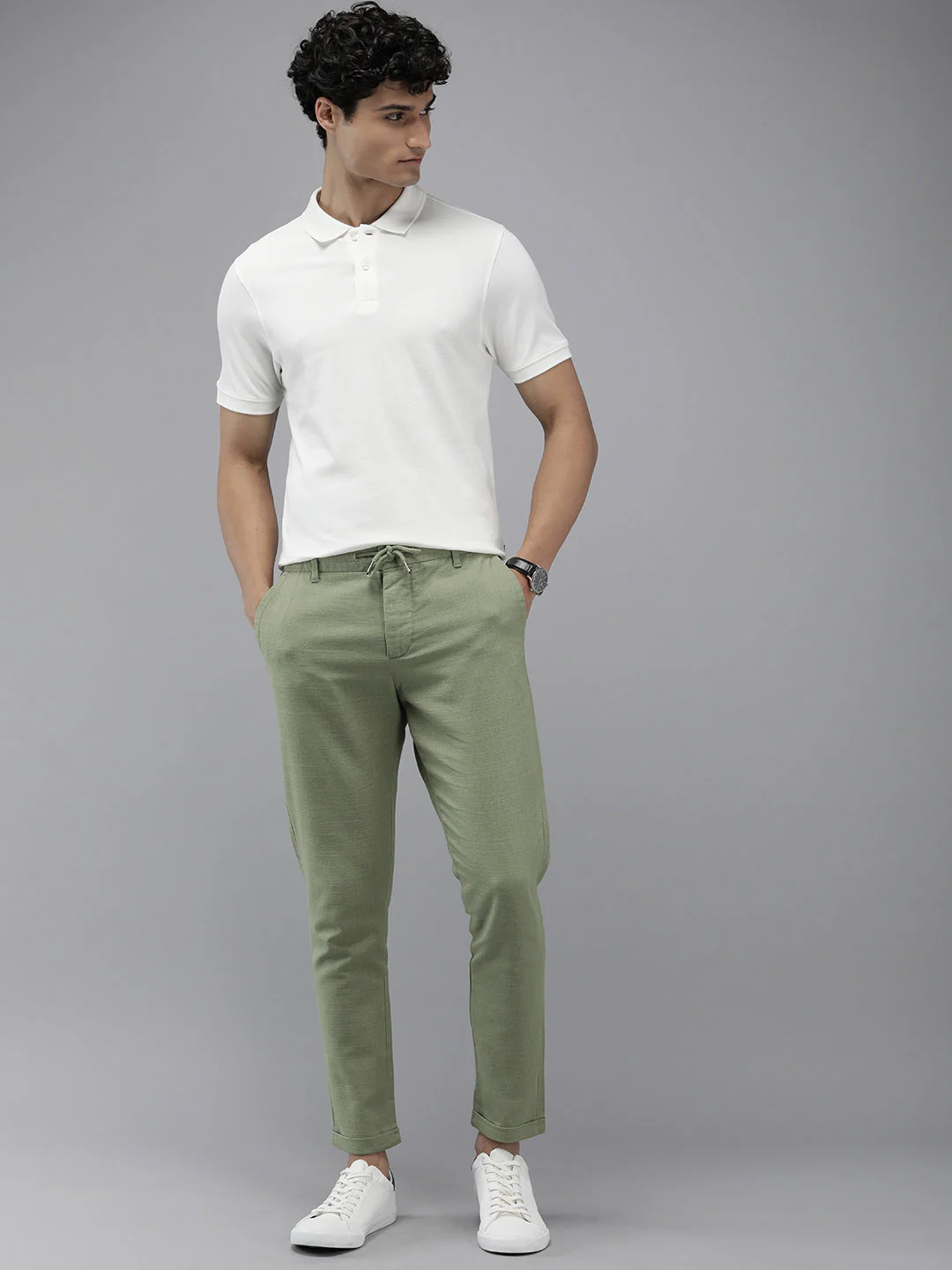 Men Ardor Edition Green Tapered Fit Chinos - Image 4