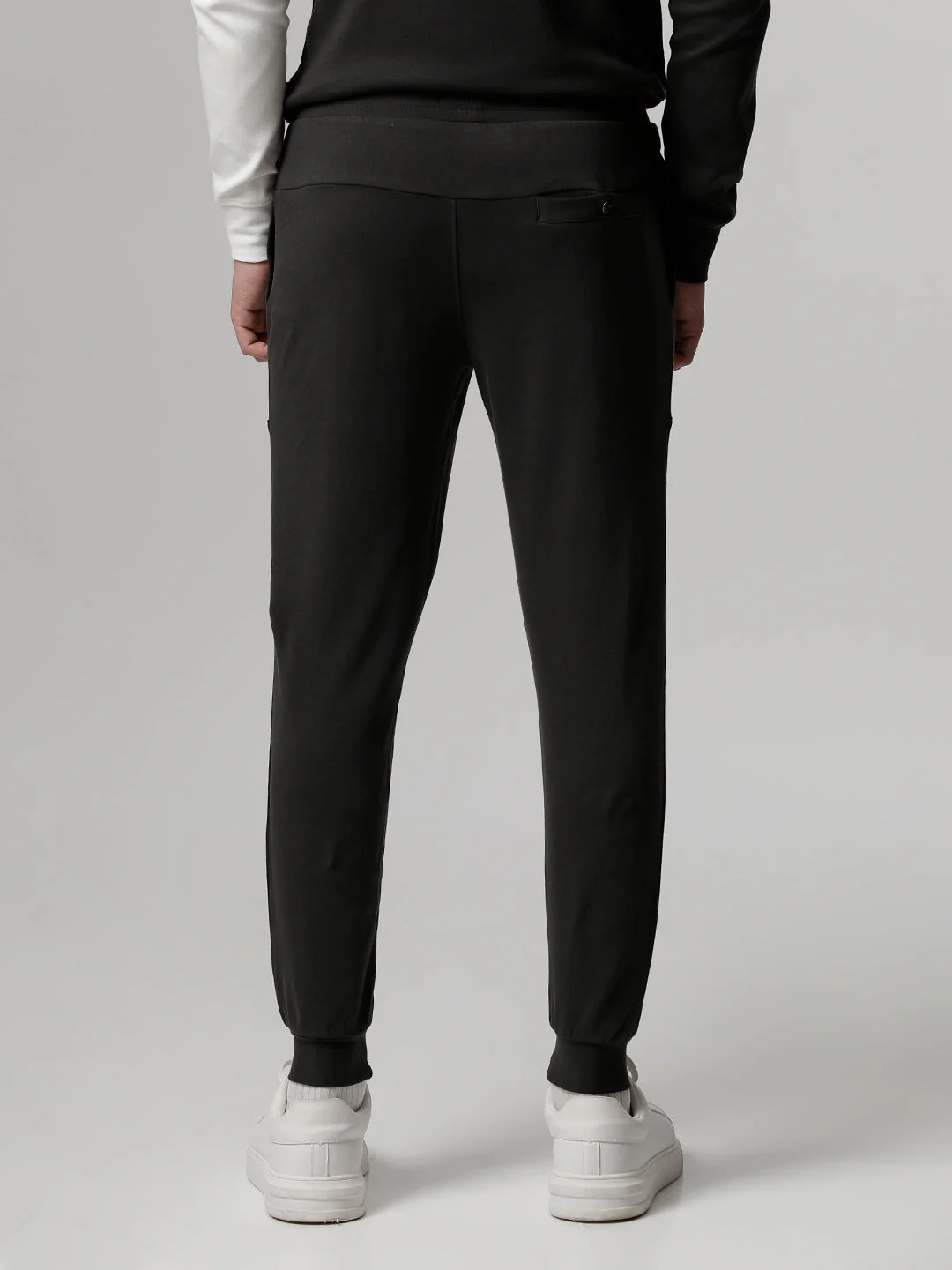 Men Ardor Edition Grey Solid Slim Fit Track Pants - Image 4