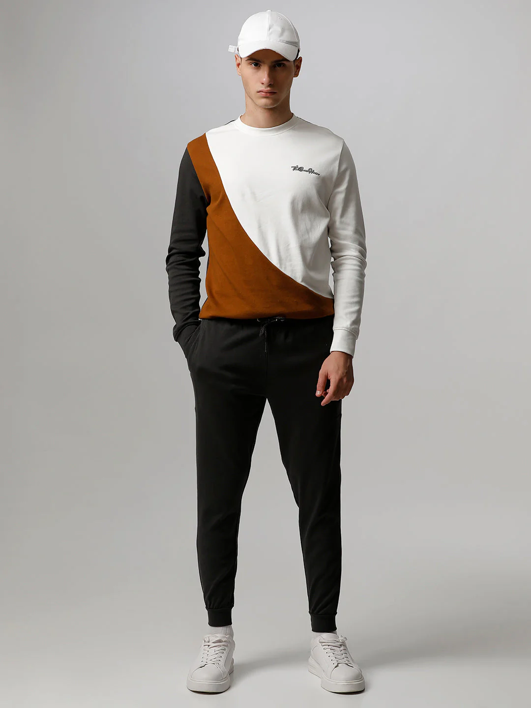 Men Ardor Edition Grey Solid Slim Fit Track Pants - Image 5