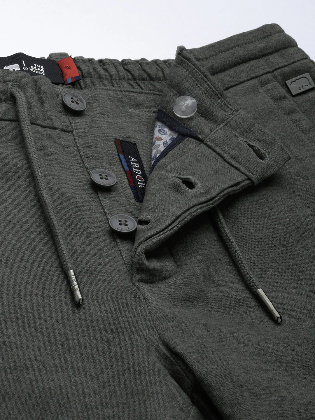Men Ardor Edition Grey Tapered Fit Chinos - Image 5