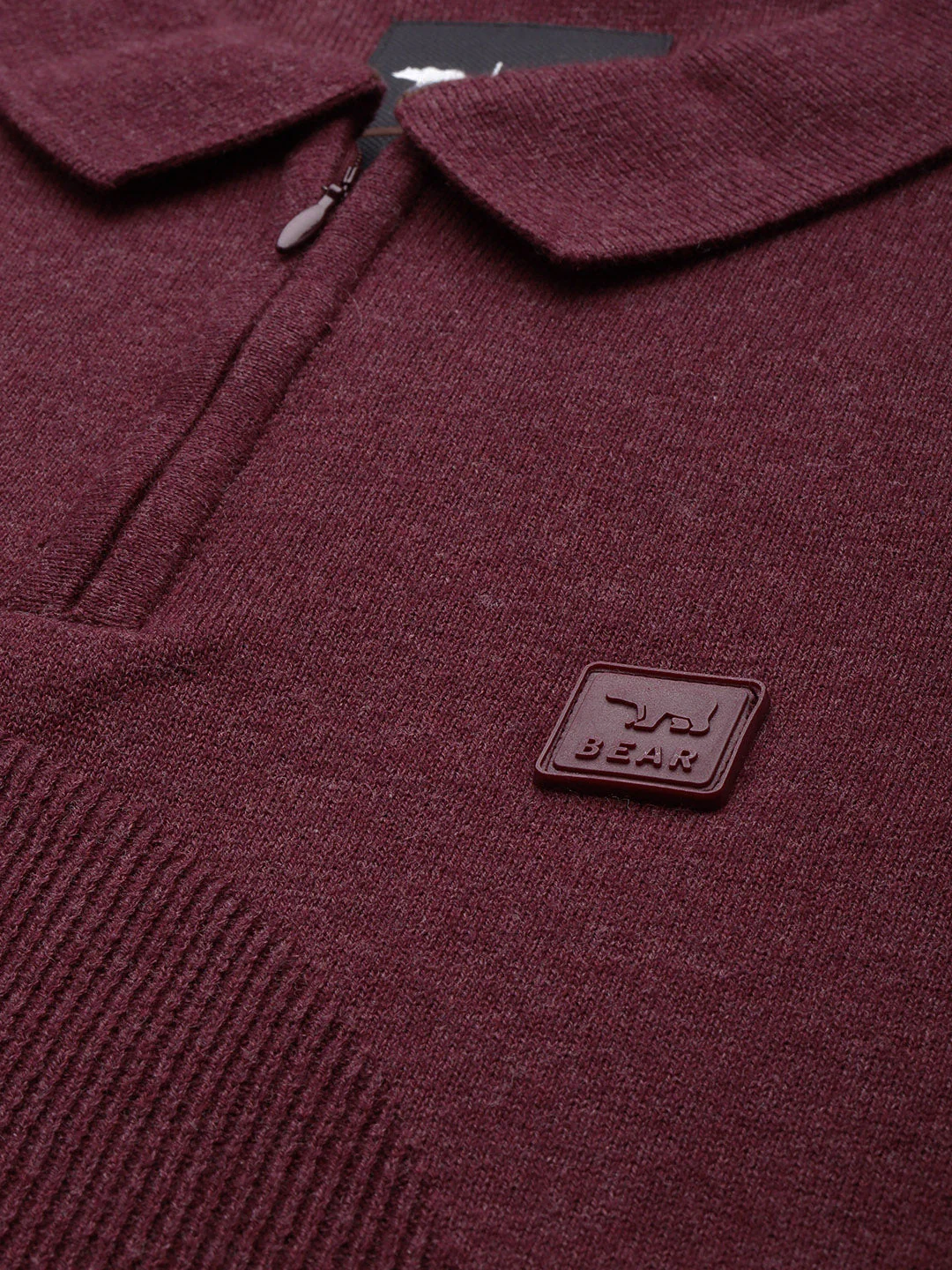 Men Ardor Edition Maroon Slim fit Pure Cotton Polo Collar T-shirt - Image 2