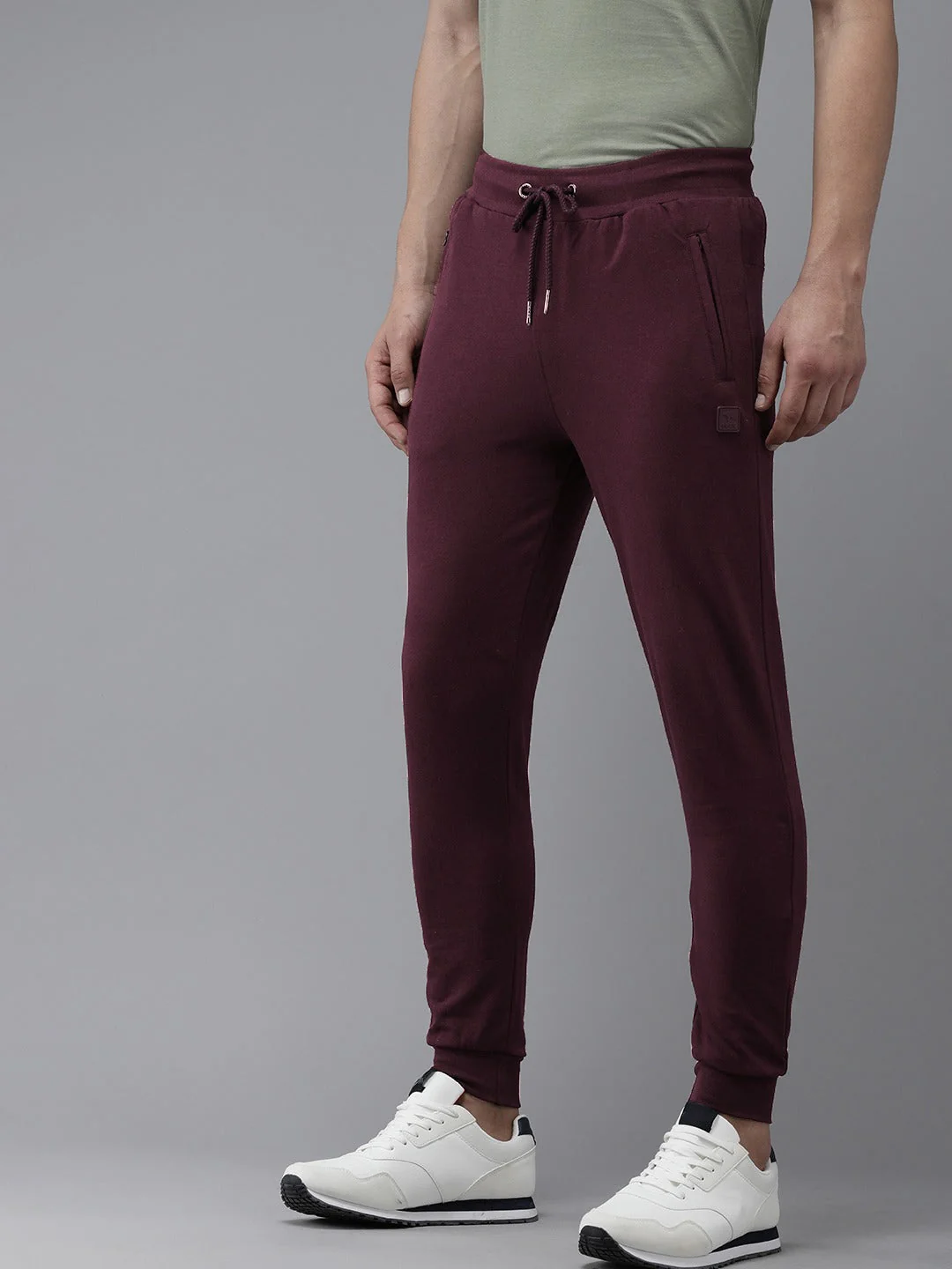 Men Ardor Edition Maroon Slim Fit Pure Cotton Track Pants - Image 2