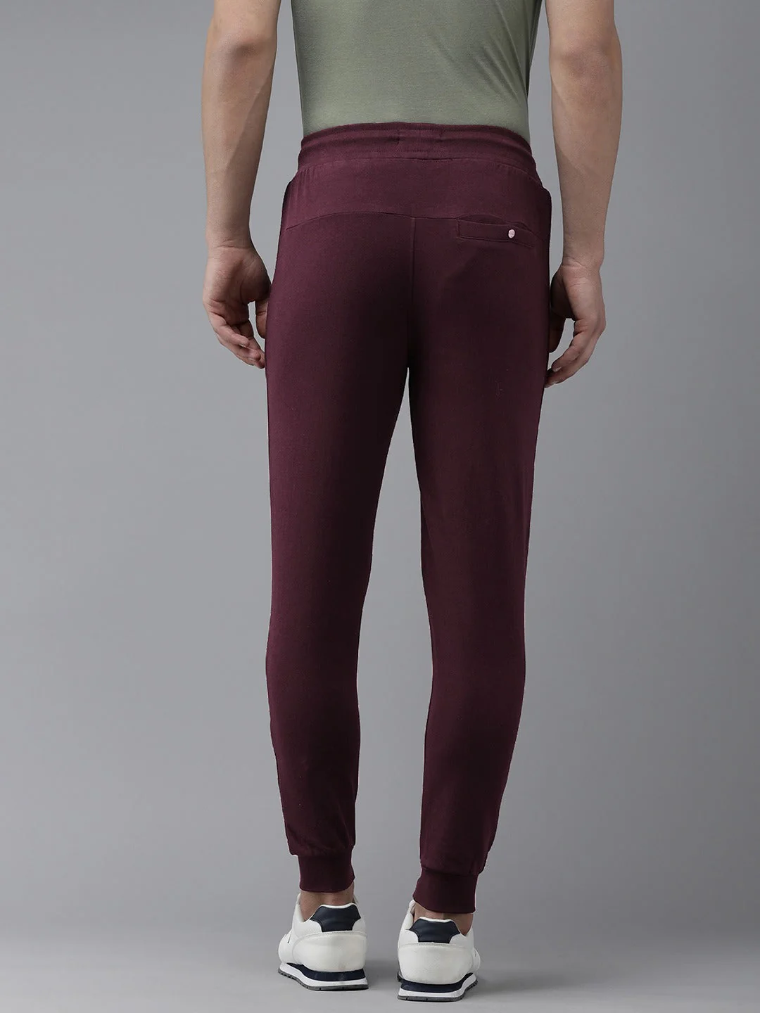 Men Ardor Edition Maroon Slim Fit Pure Cotton Track Pants - Image 3