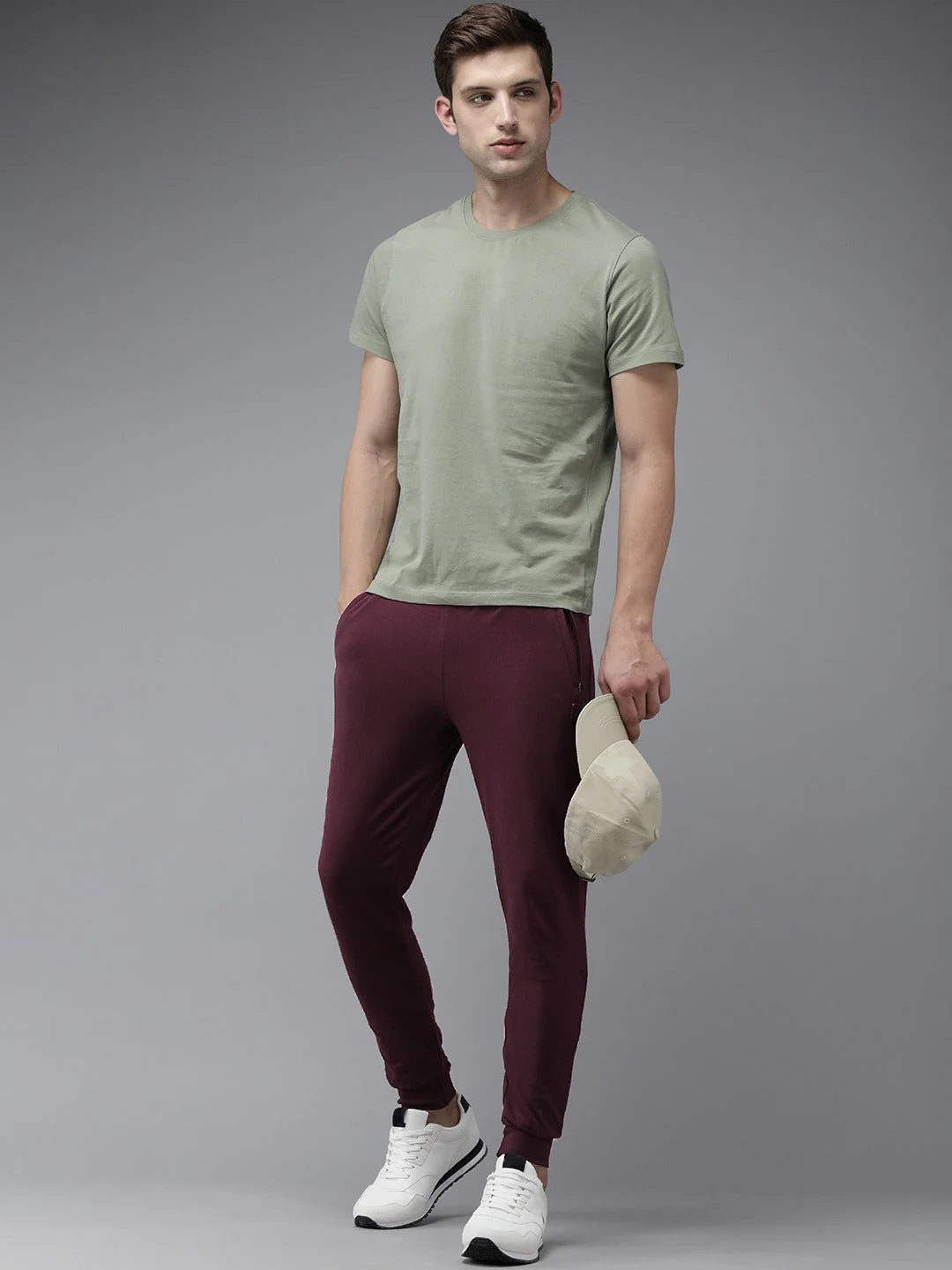 Men Ardor Edition Maroon Slim Fit Pure Cotton Track Pants - Image 4