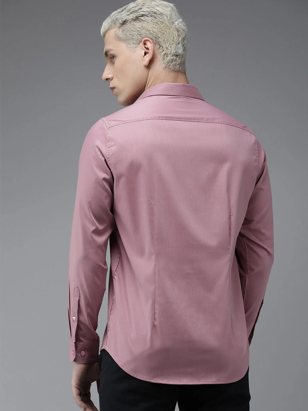 Men Ardor Edition Pink Printed Slim Fit Cotton Lycra Party Shirt - Image 6