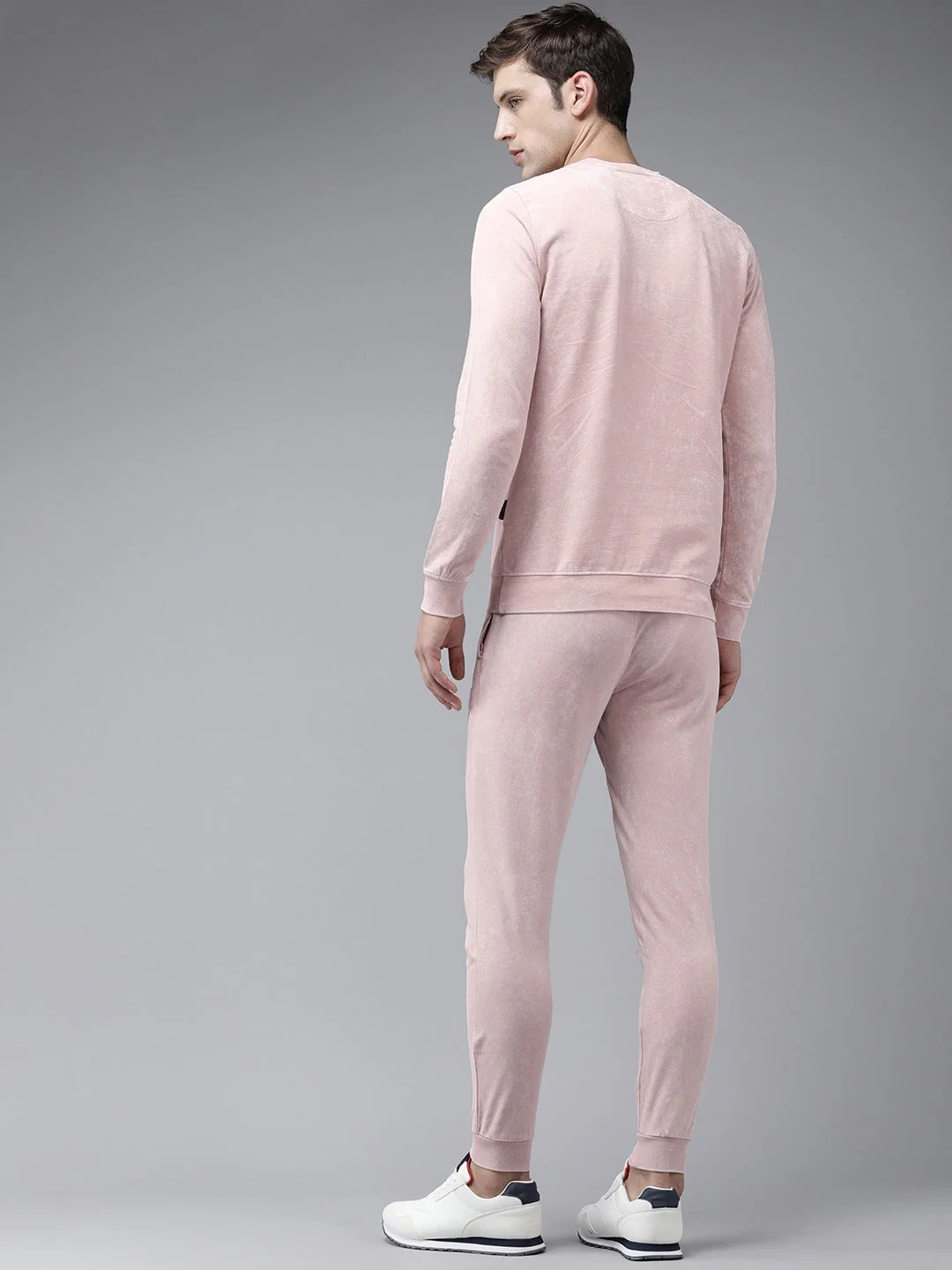 Men Ardor Edition Pink Washed Pure Cotton Tracksuit - Image 6
