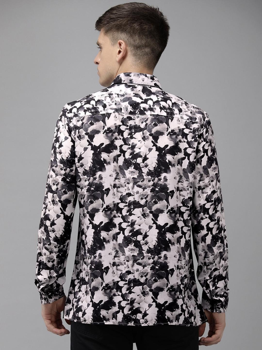 Men Ardor Edition White Floral Printed Slim Fit Cotton Casual Shirt - Image 6