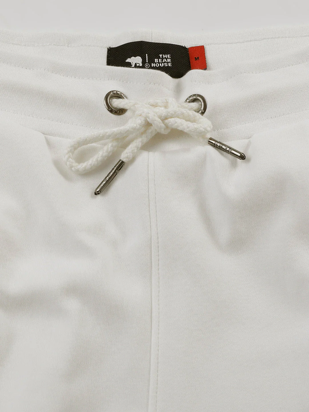 Men Ardor Edition White Solid Slim Fit Track Pants - Image 3