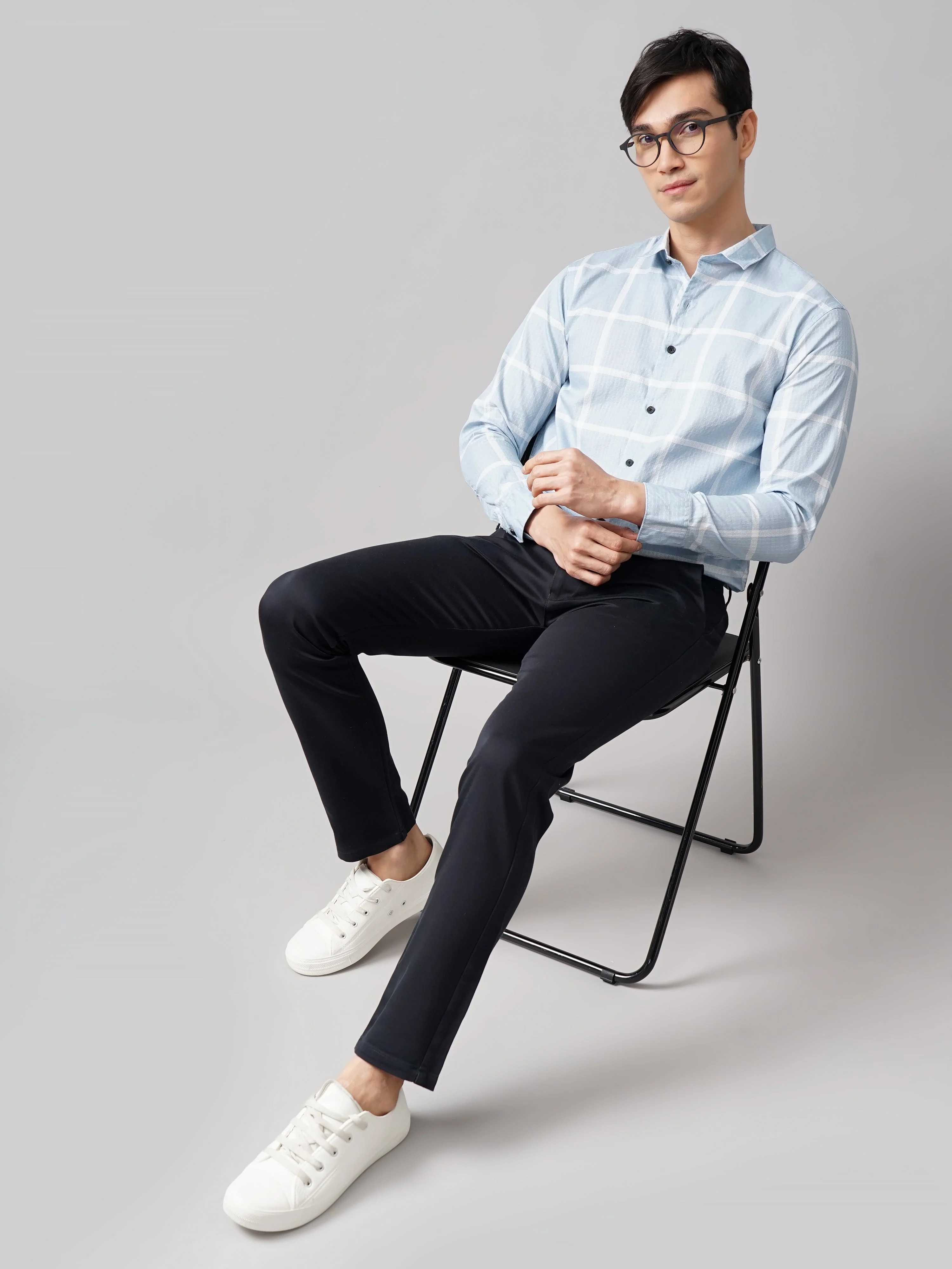 Men Argon Checks White Shirt - Image 6