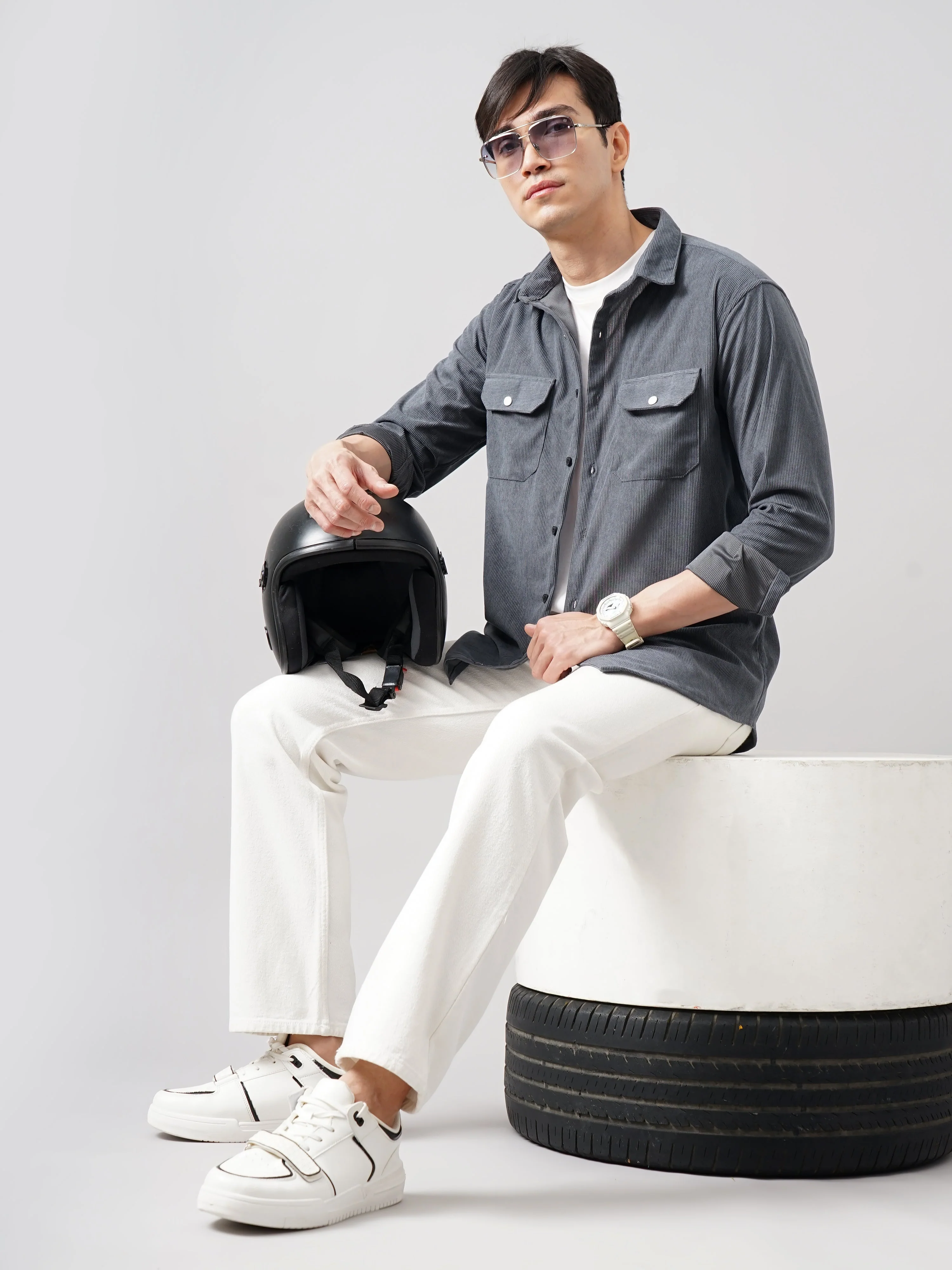 Men Arova Self Design Black Shirt - Image 6