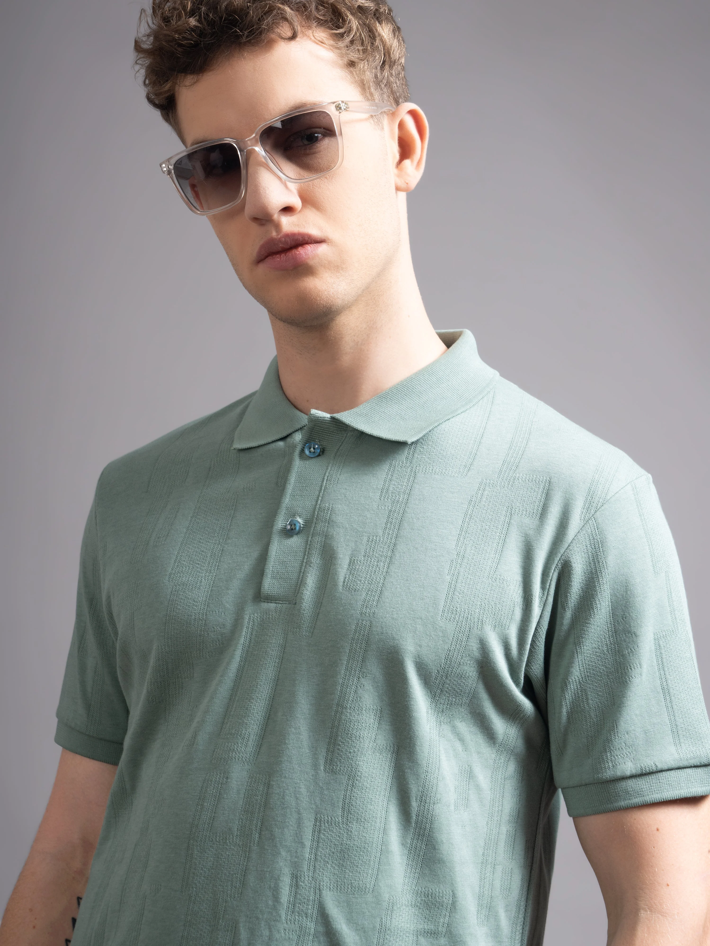 Men Ascot Green Polo T-Shirt - Image 4