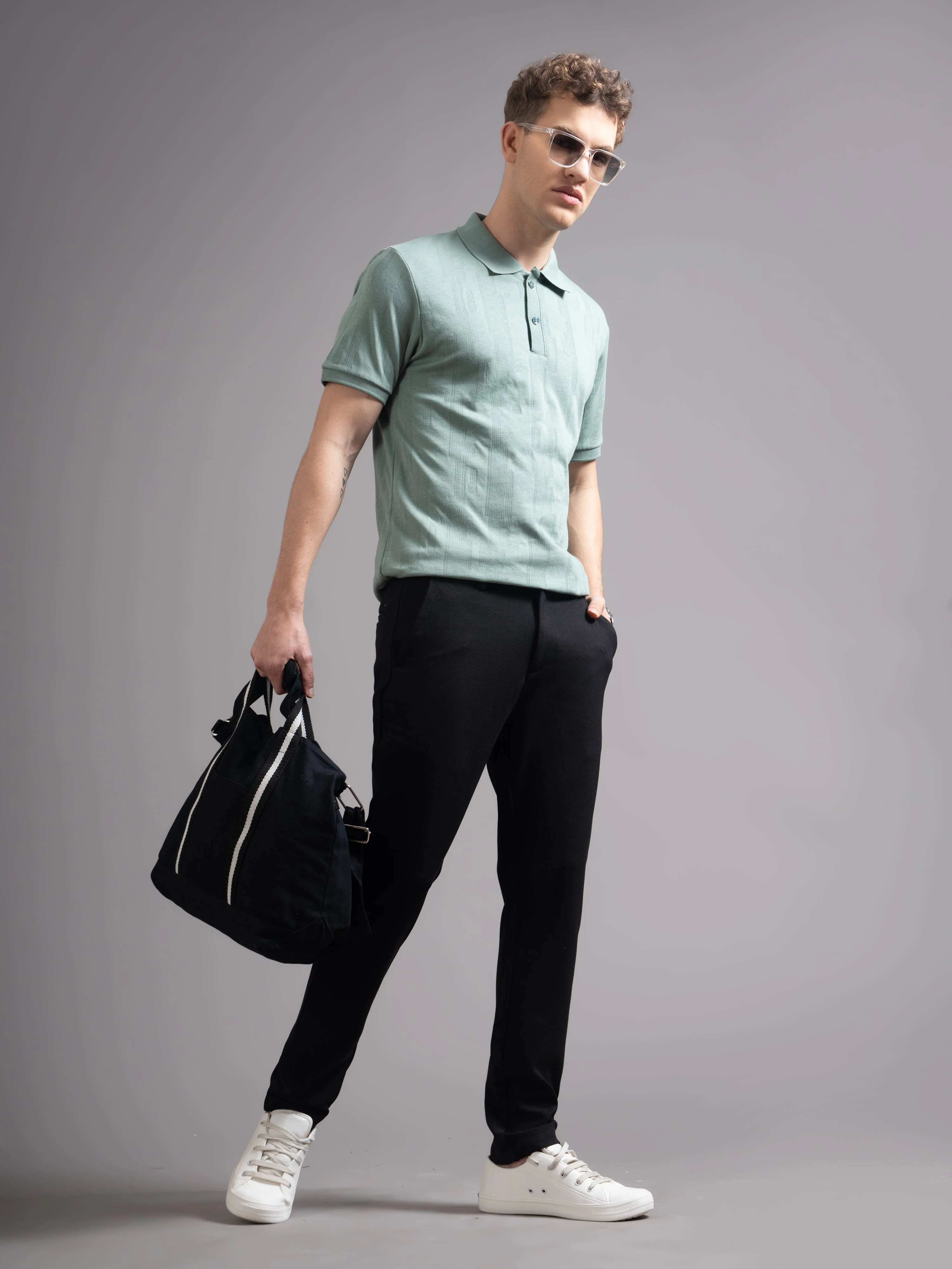 Men Ascot Green Polo T-Shirt - Image 5