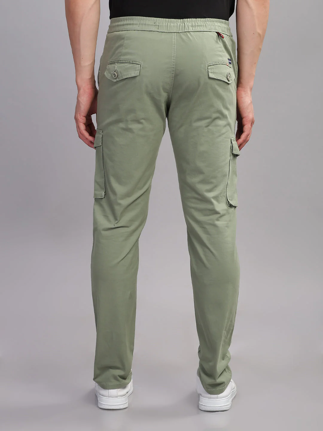 Men Aslant Green Cargo Pant - Image 3