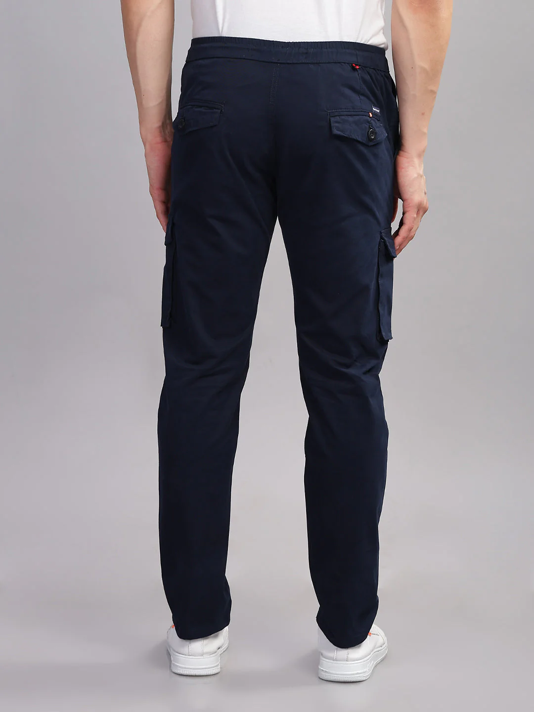 Men Aslant Navy Cargo Pant - Image 2