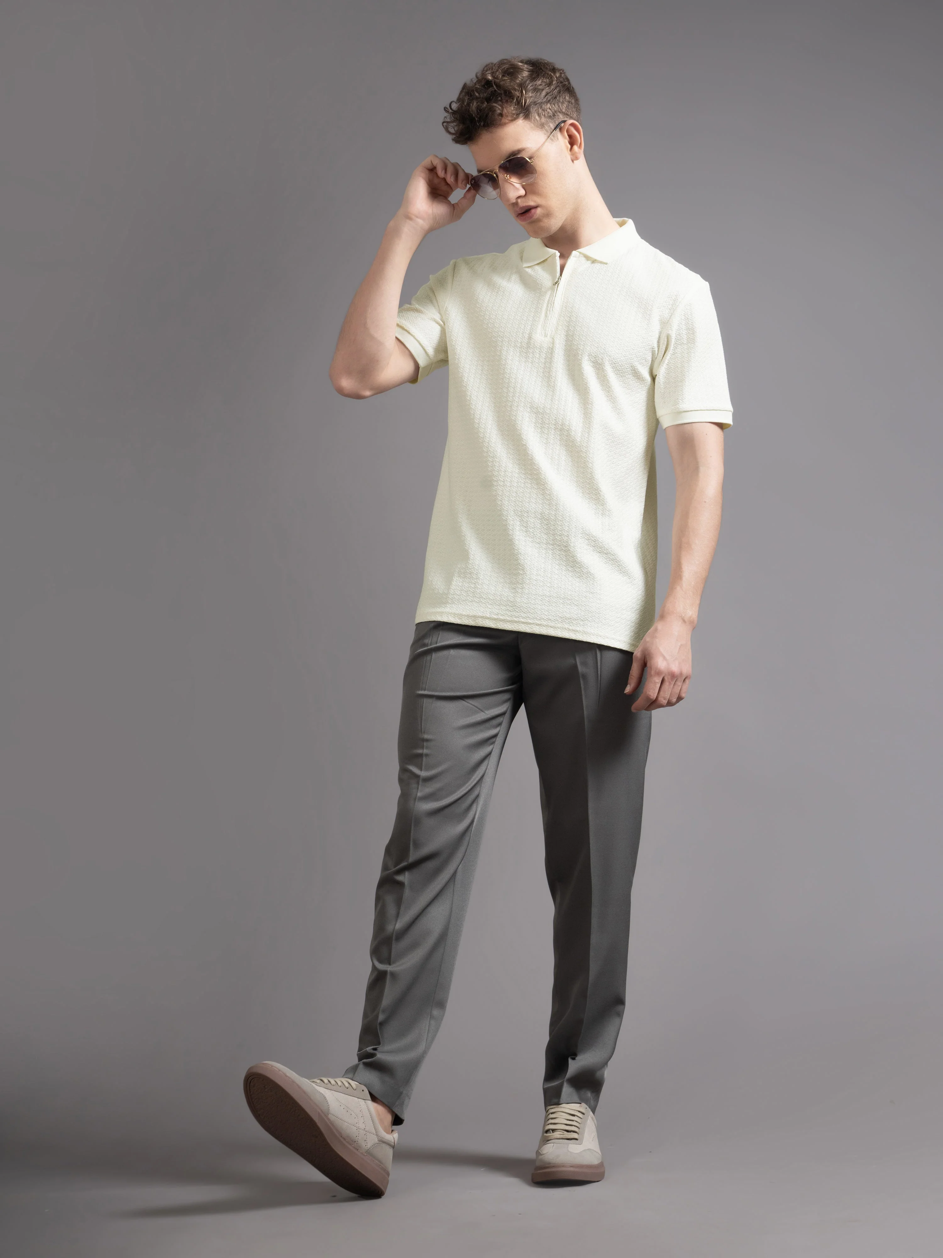 Men Aspen Beige Polo T-Shirt - Image 6