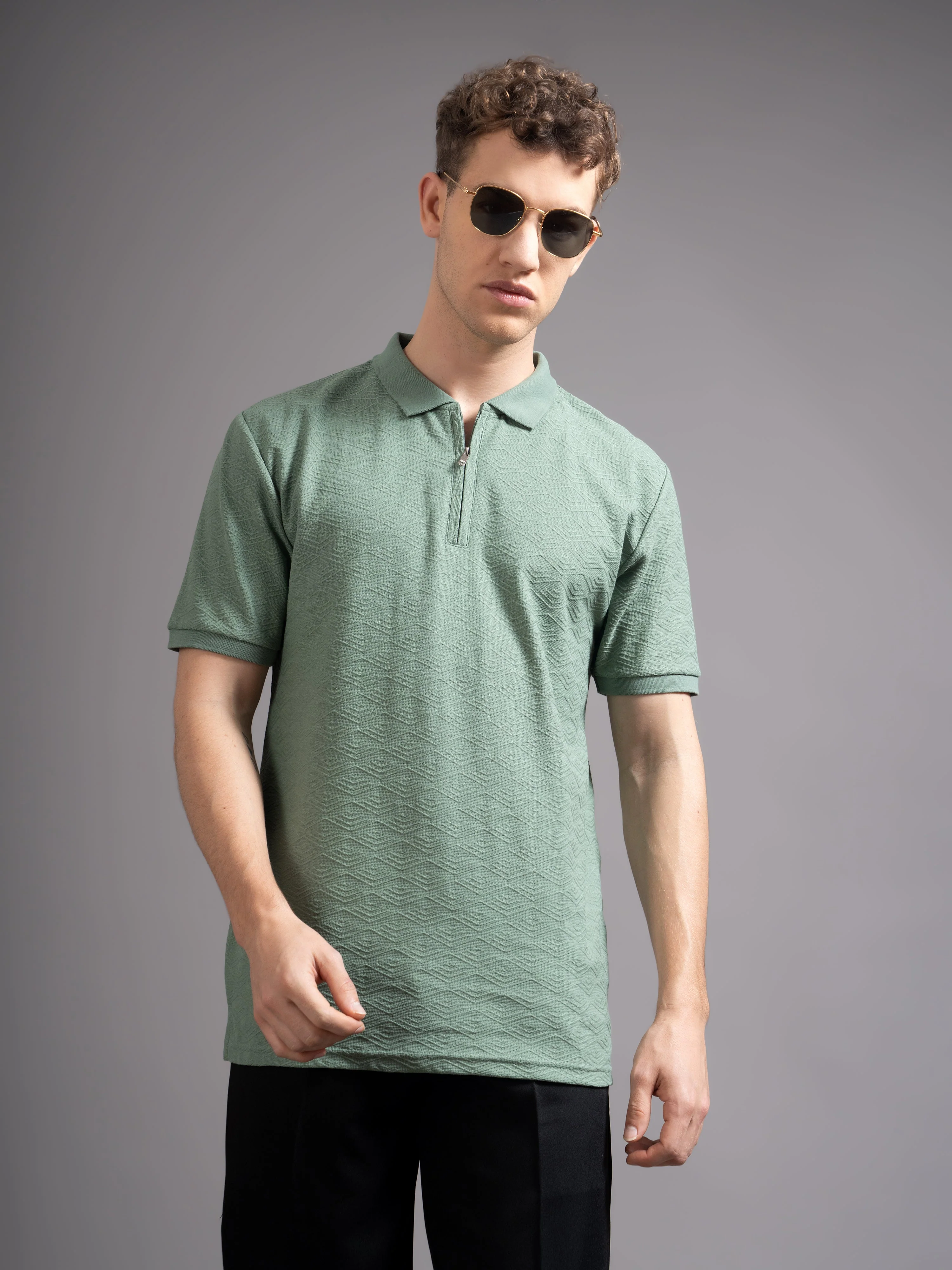 Men Aspen Green Polo T-Shirt - Image 4
