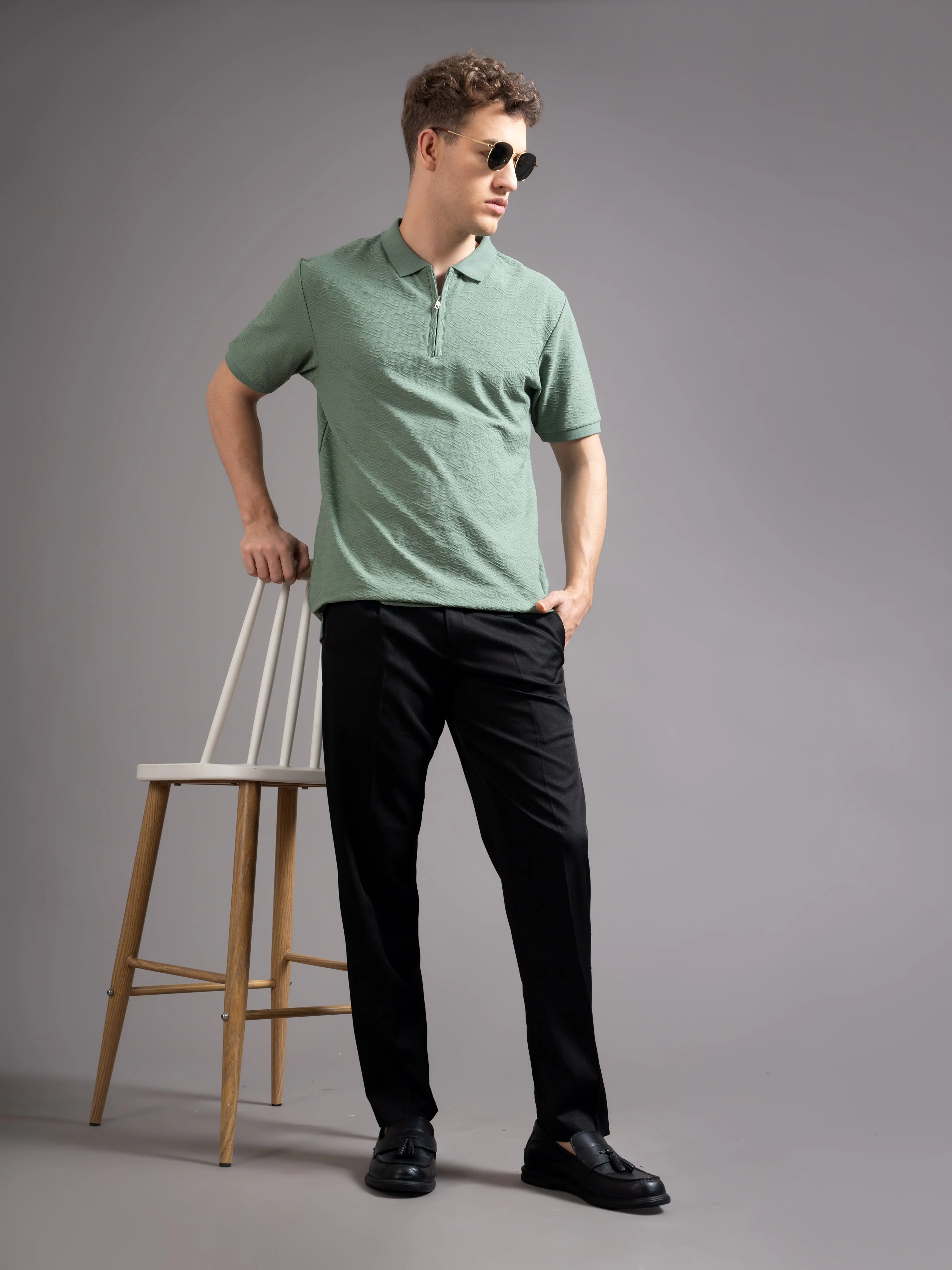 Men Aspen Green Polo T-Shirt - Image 5