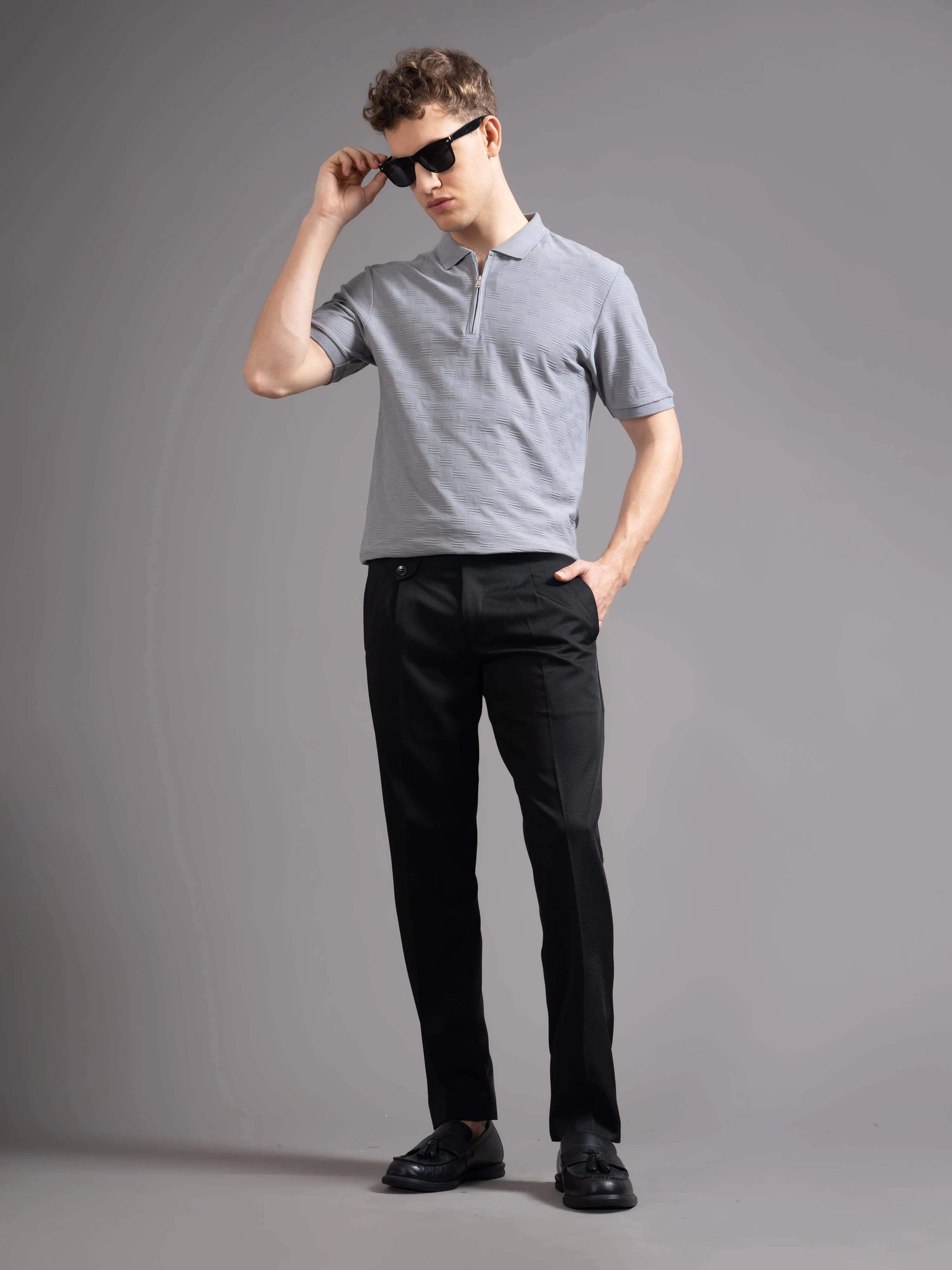 Men Aspen Grey Polo T-Shirt - Image 6