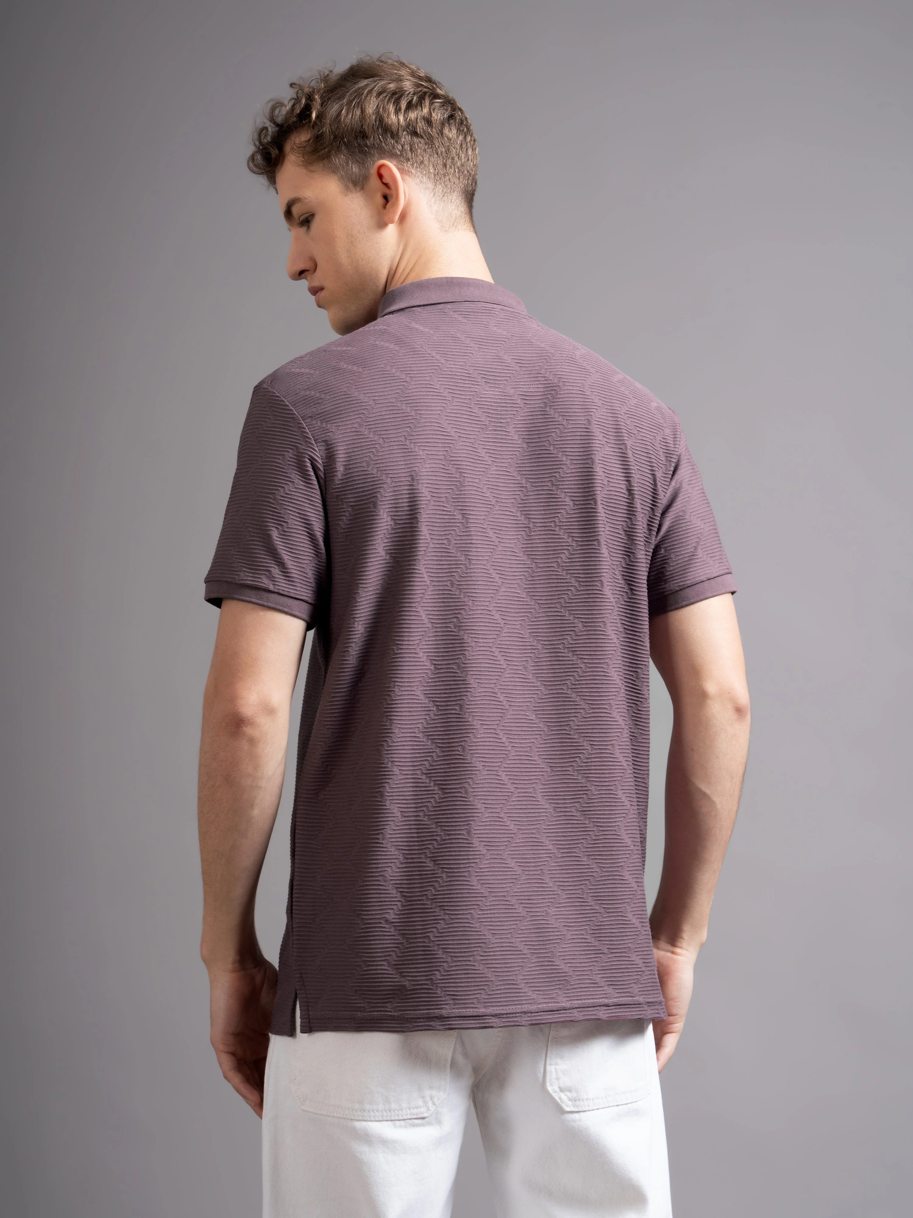 Men Aspen Mauve Polo T-Shirt - Image 2