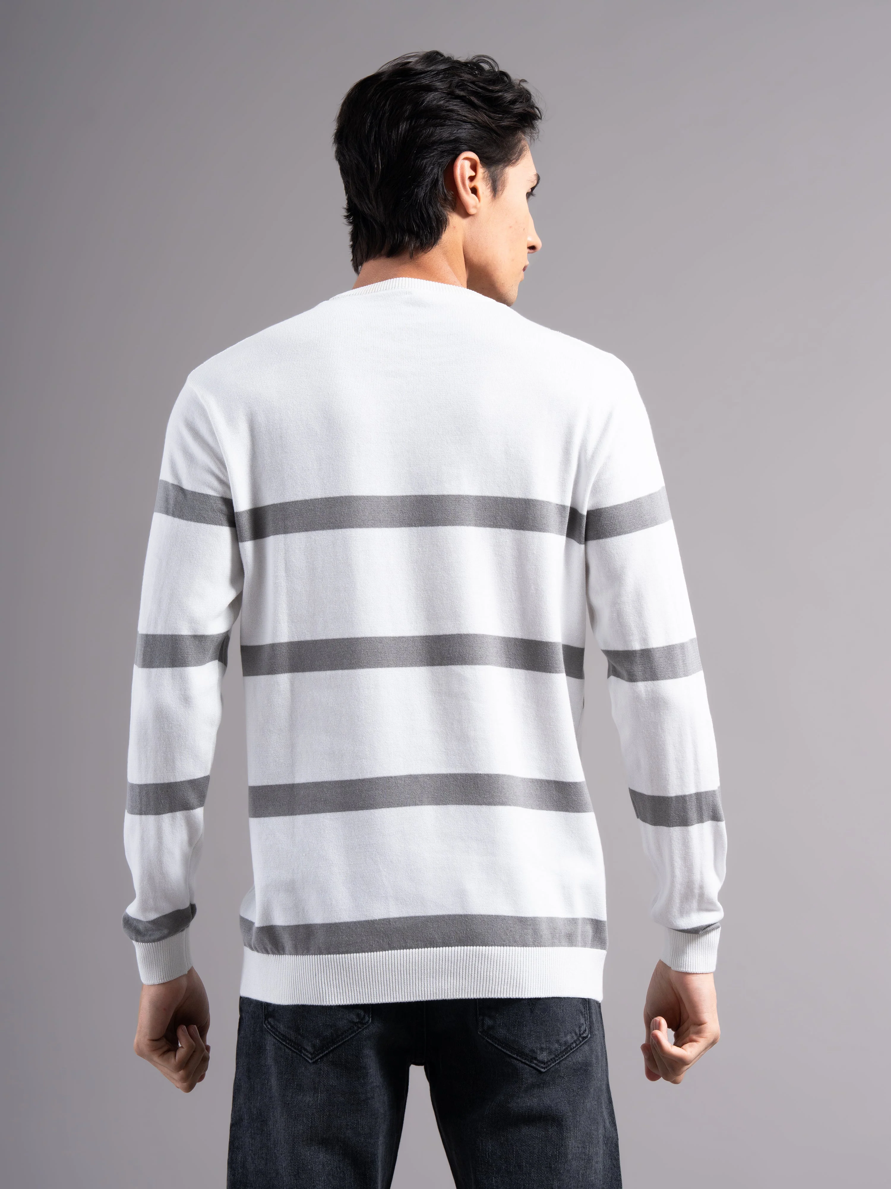 Men Astor Grey Knit T-Shirt - Image 2